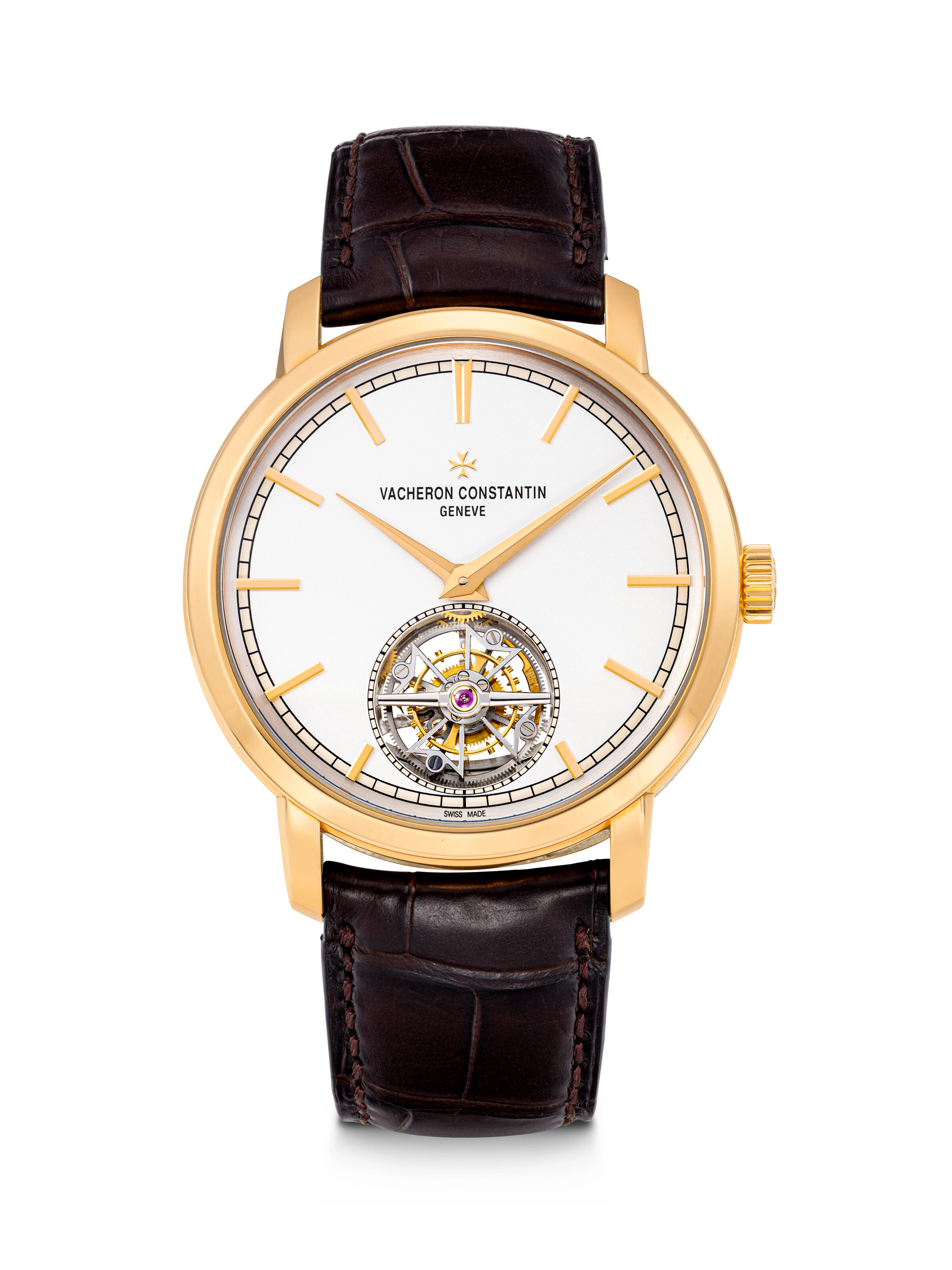 Vacheron Constantin. An 18K Pink Gold Automatic Tourbillon Wristwatch