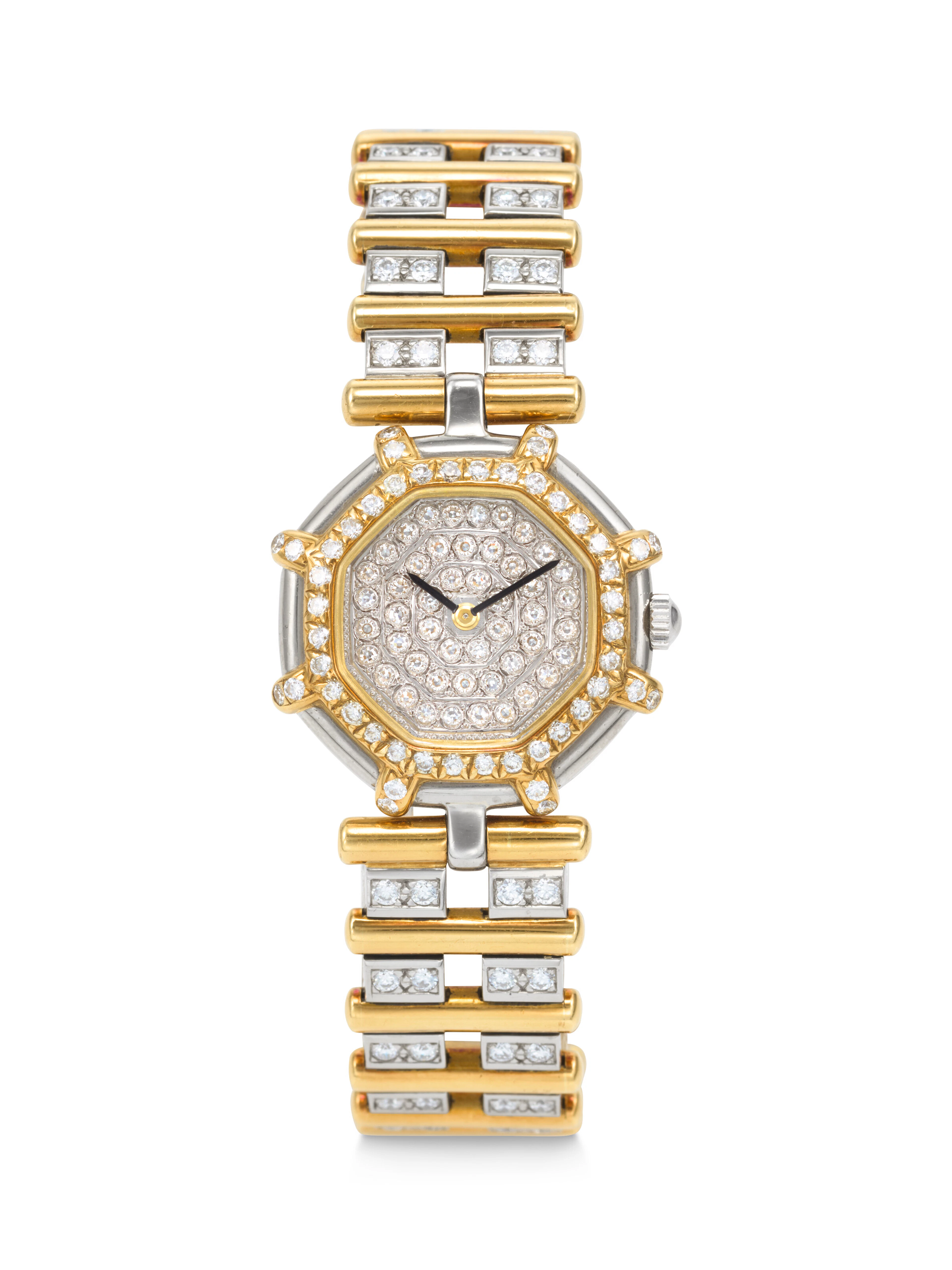 GÉRALD GENTA. AN EYE-CATCHING 18K YELLOW, WHITE GOLD, AND DIAMOND-SET