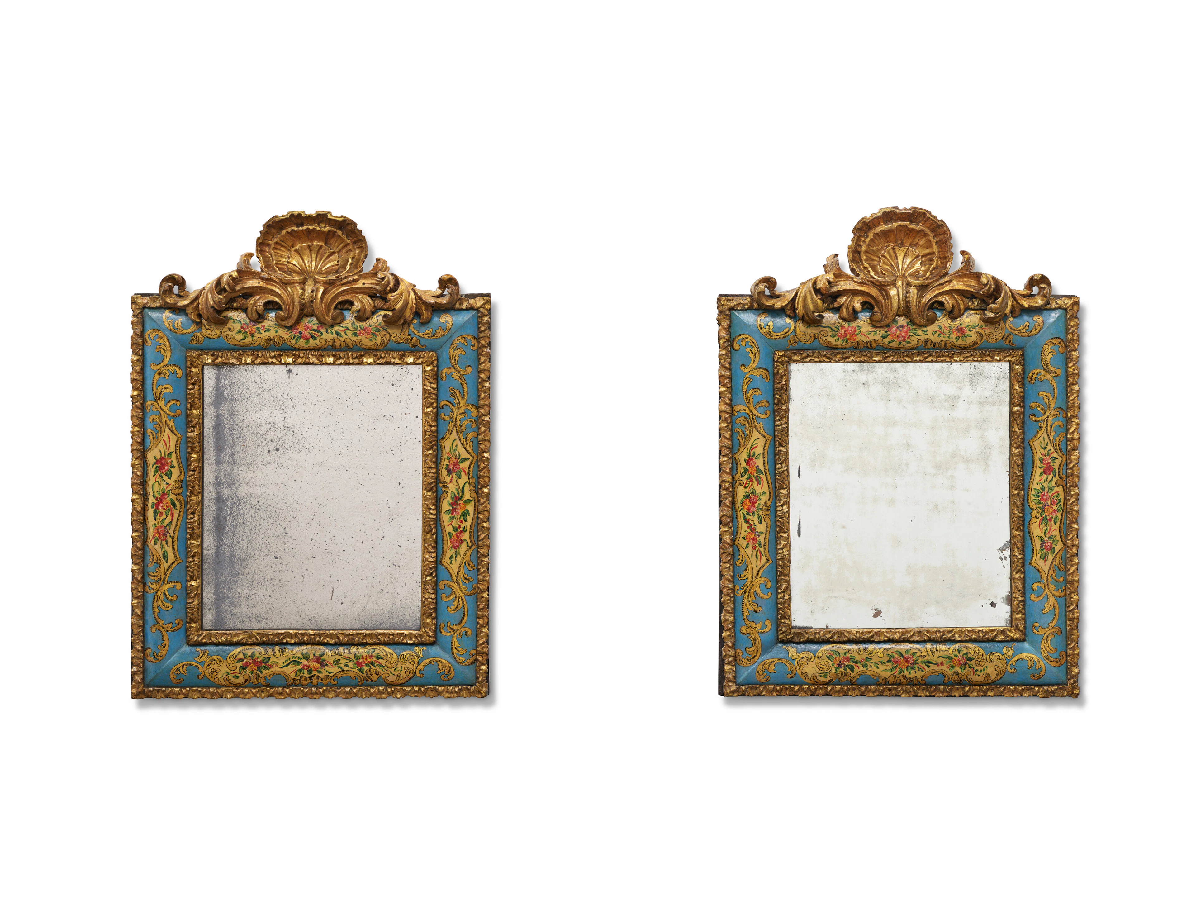 Paire De Miroirs D'époque Rococo