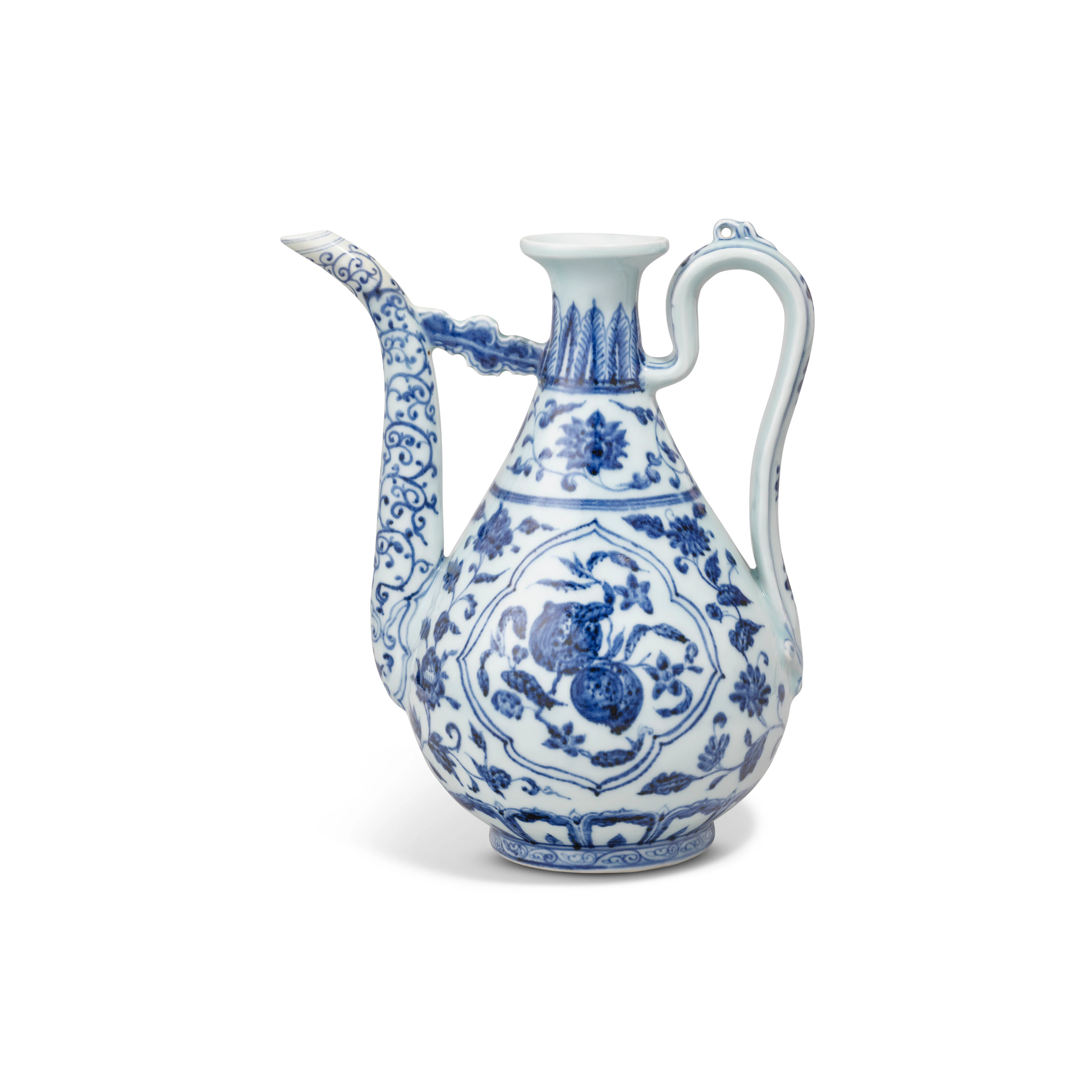 A BLUE AND WHITE 'FRUIT' EWER, ZHIHU
