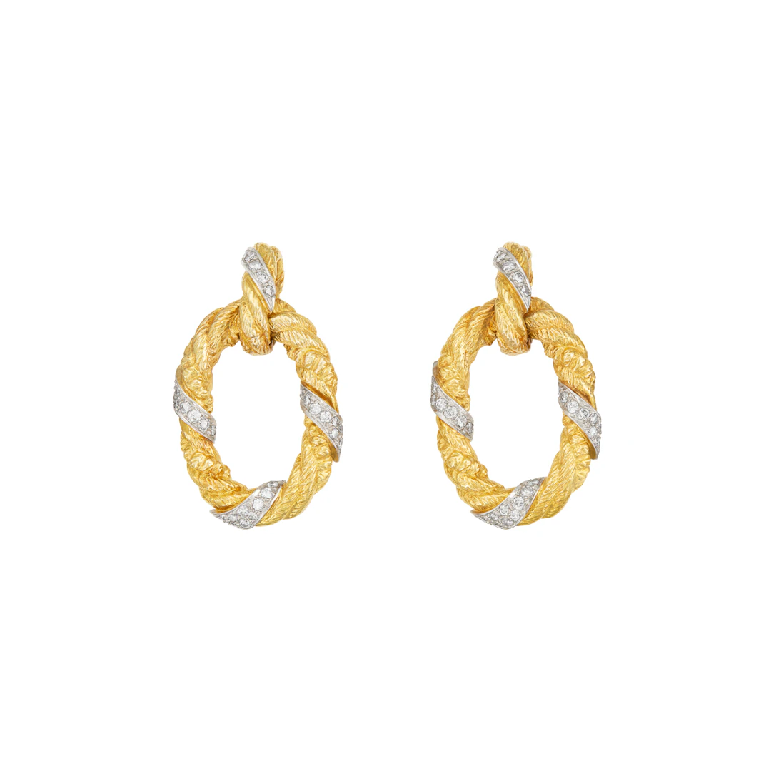 Van Cleef & Arpels Diamond and Gold Earrings