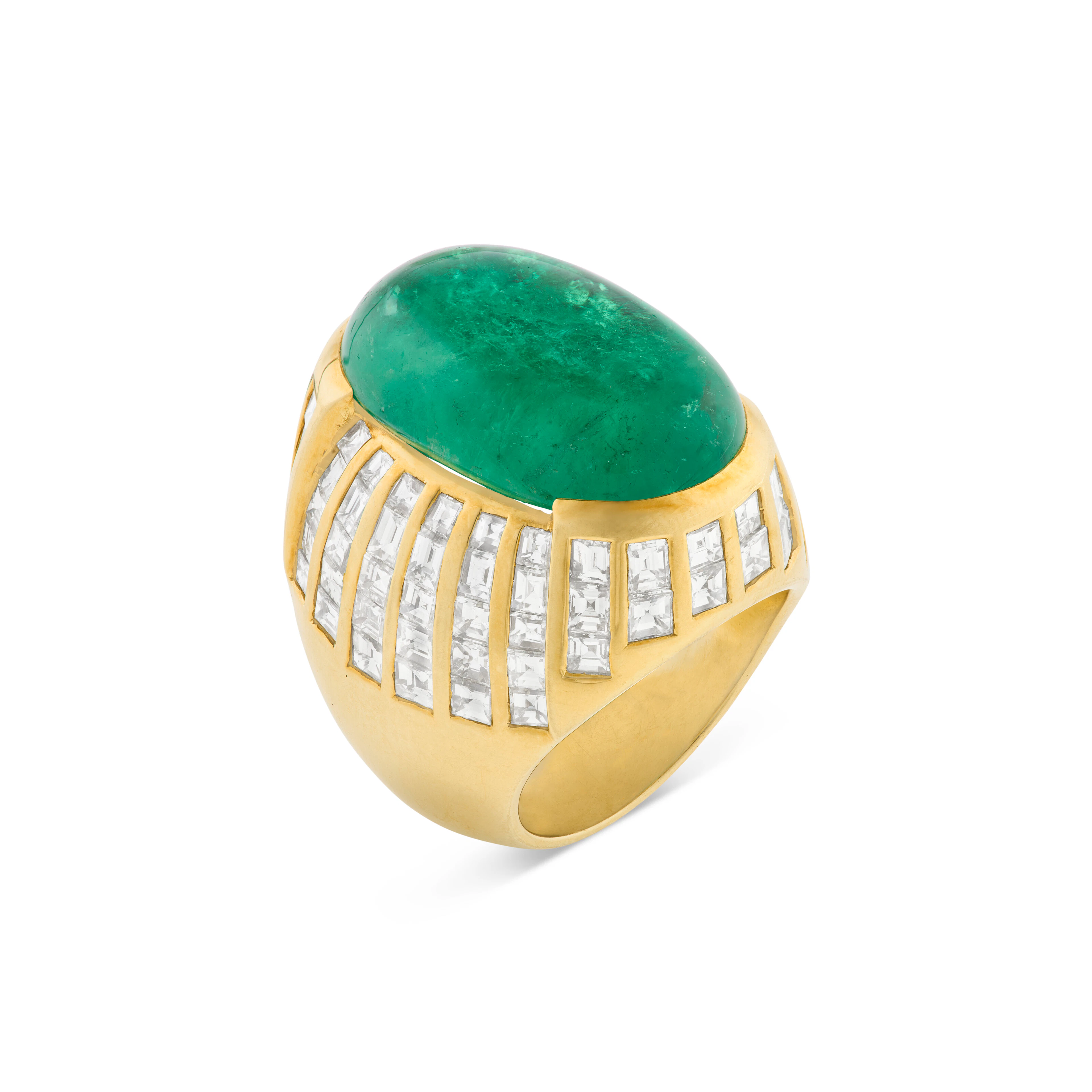 Emerald and Diamond Ring