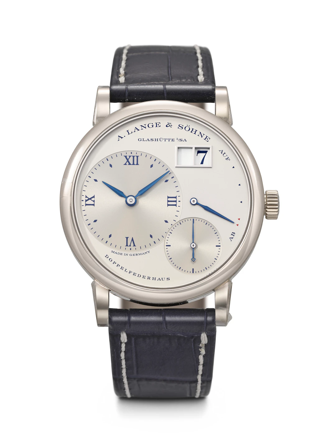 A. Lange & söhne. An Attractive 18K White Gold Limited Edition Wristwatch