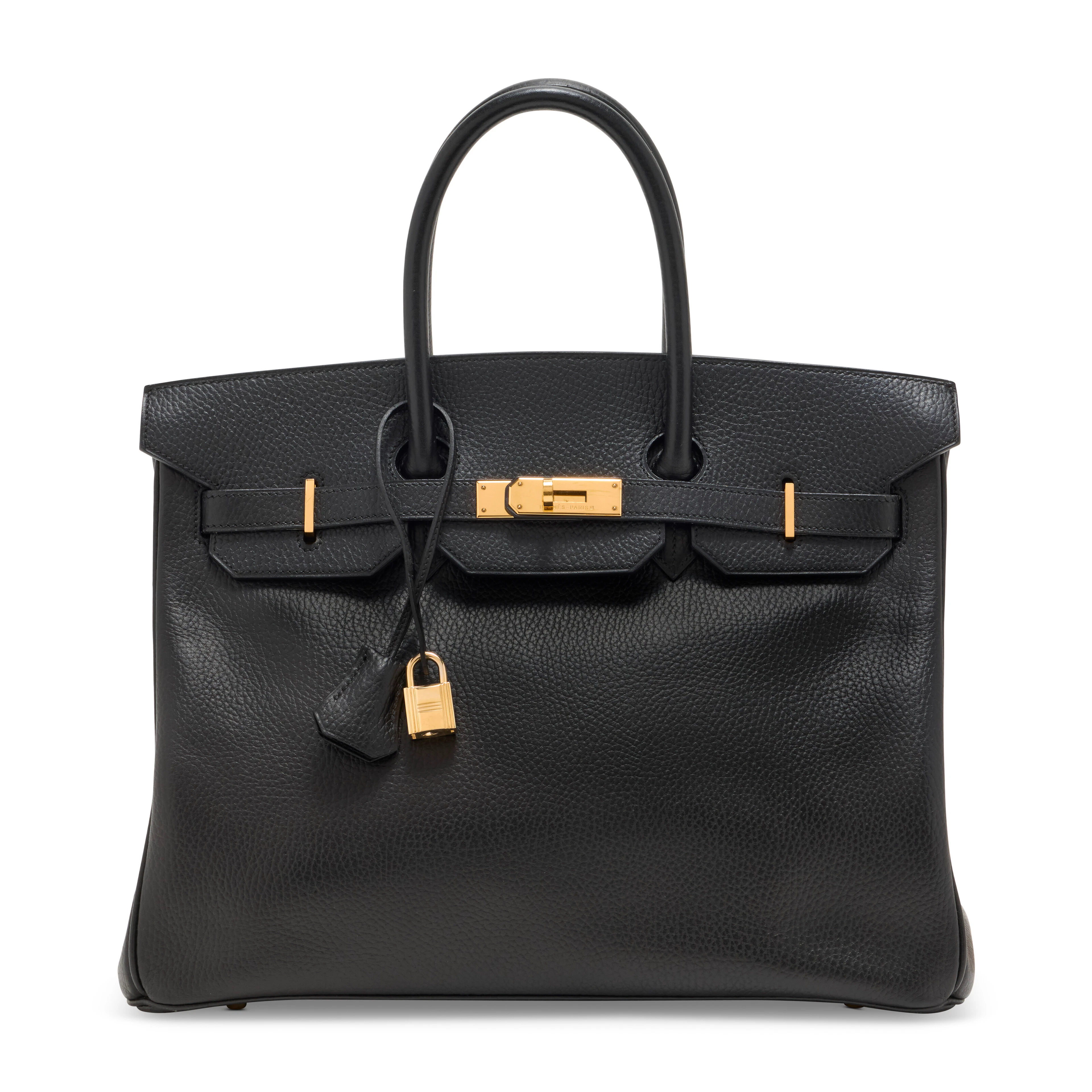 A Black Clémence Leather Birkin 35 with Gold Hardware