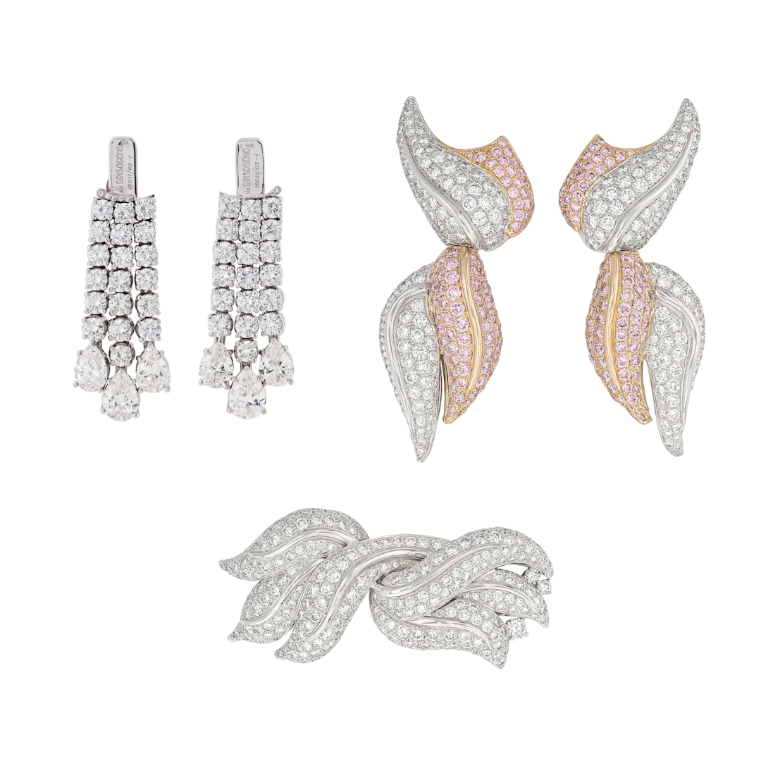 De Grisogono Group of Diamond and Coloured Diamond 'Feuilles' Jewellery