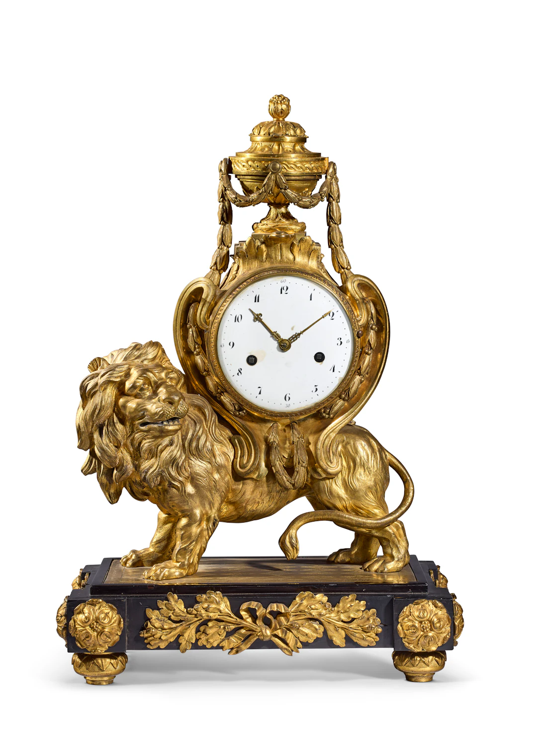 Pendule Au Lion D'époque Transition