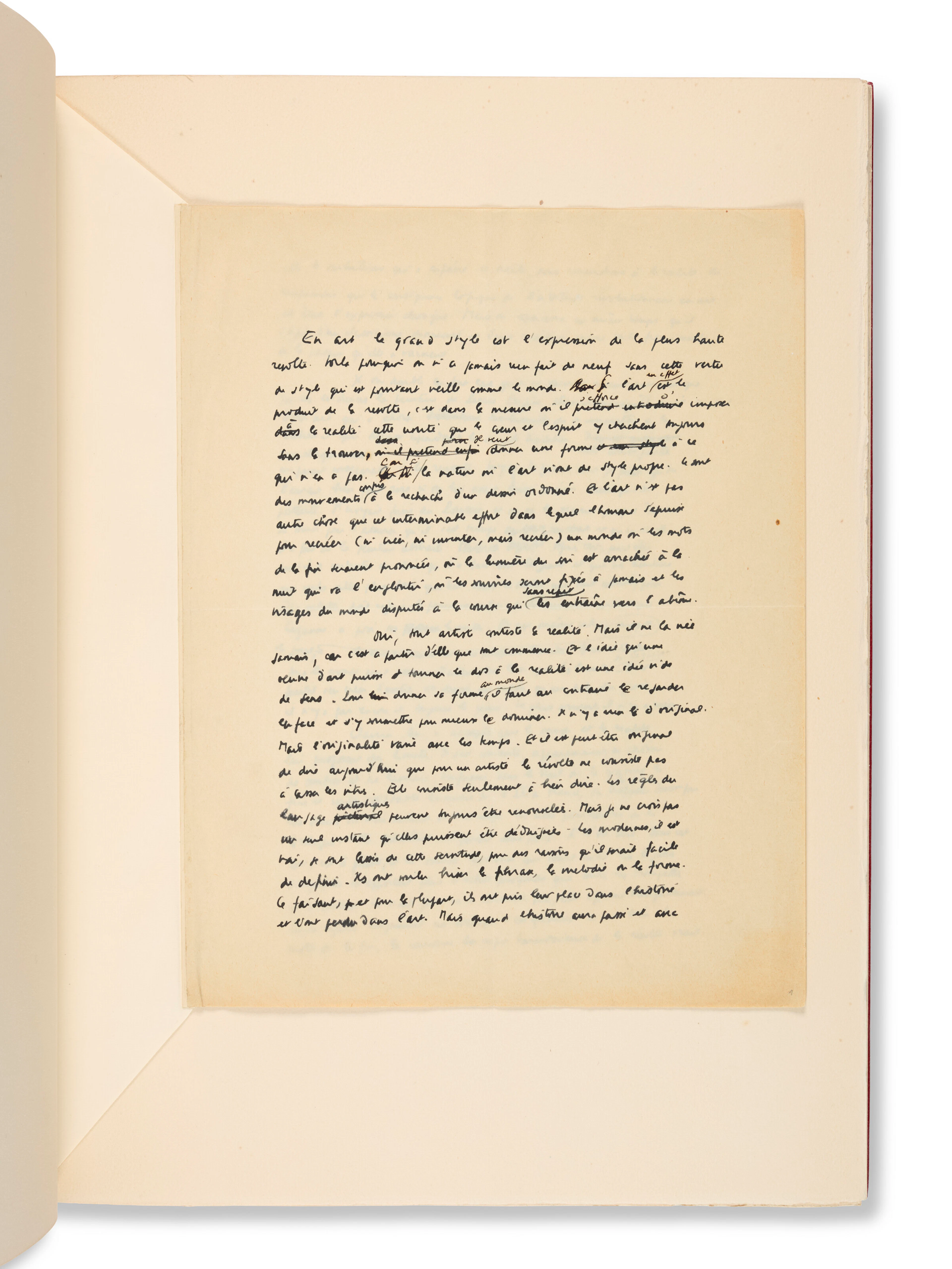 Camus, Albert (1913-1960) Et Pierre-Eugène Clairin (1897-1980)