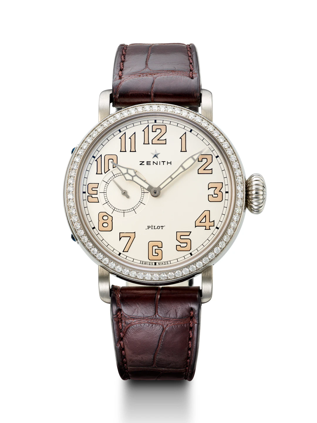 Zenith, Stainless Steel and Diamond-Set 'Pilot Type 20 Lady', Ref. 16.1930.681