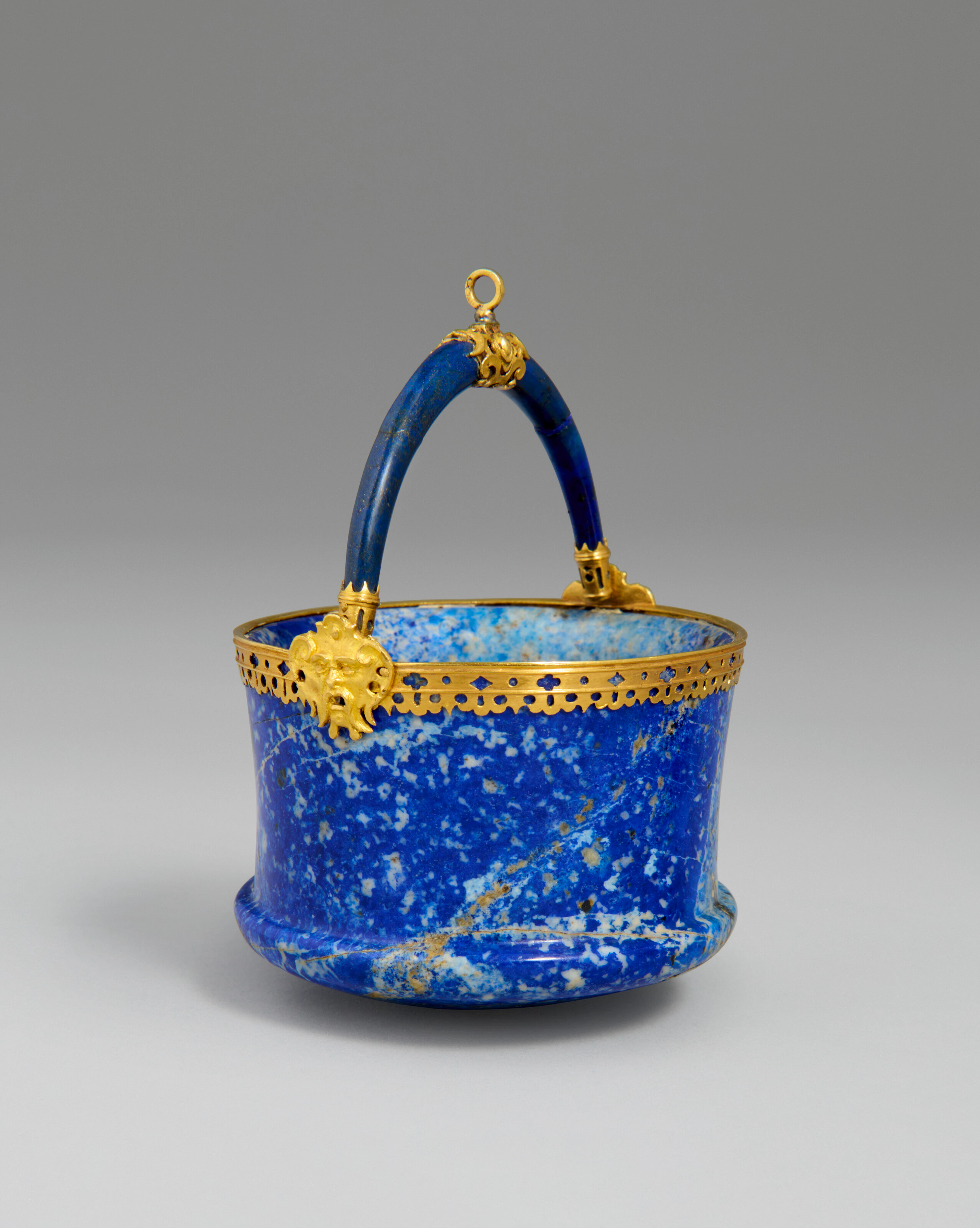 A Fine Small Gold-Mounted Lapis Lazuli Bucket