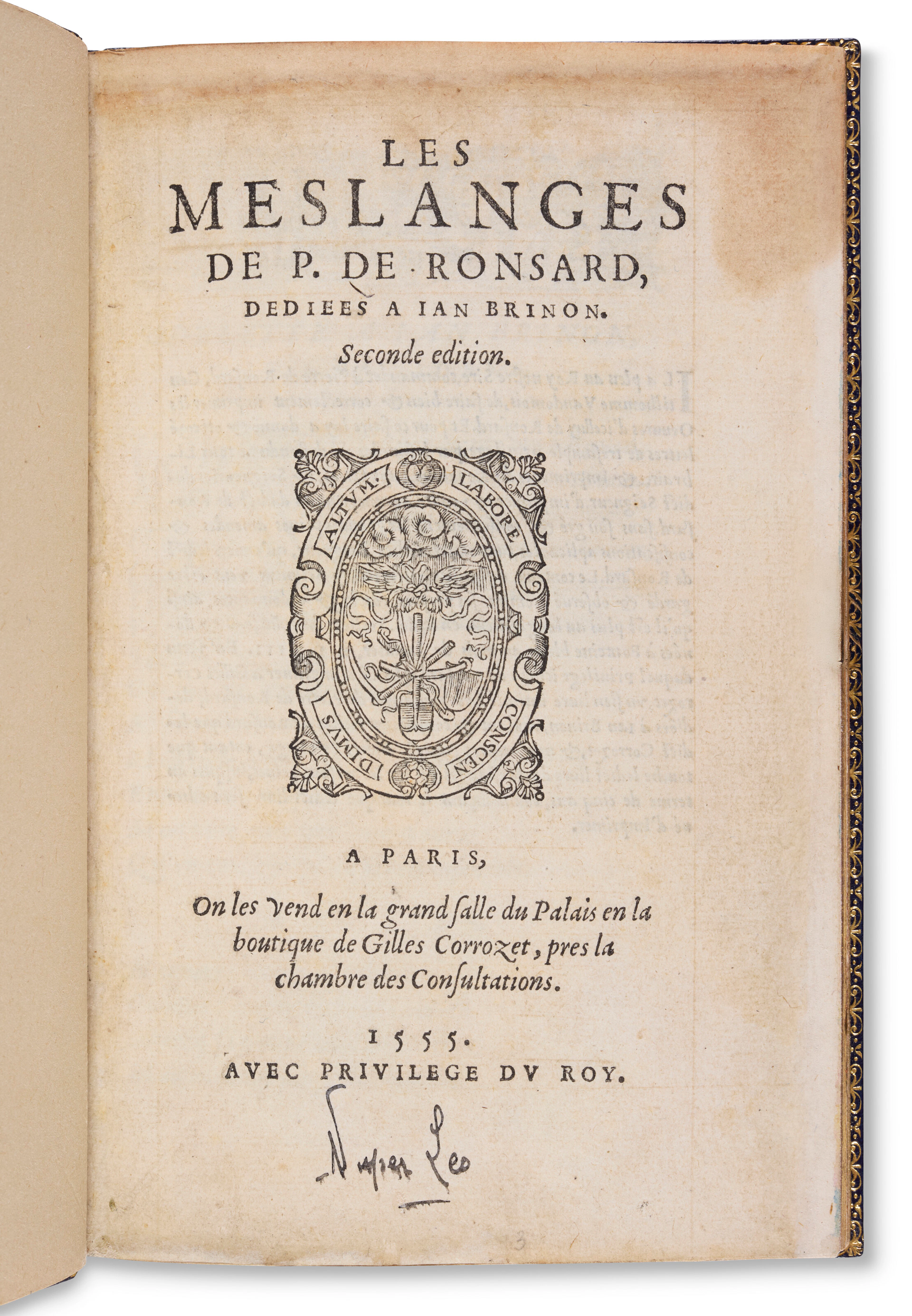 RONSARD, Pierre de (1524-1585)