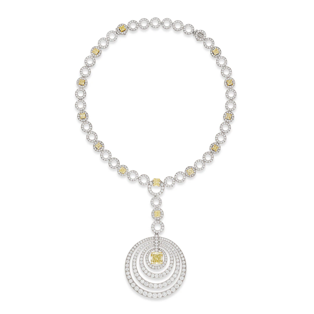 Graff Coloured Diamond and Diamond 'Large Bulls Eye' Necklace