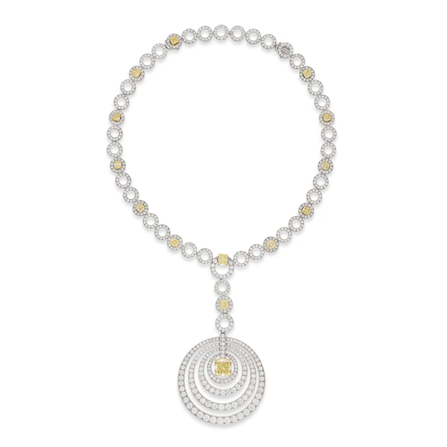 Graff Coloured Diamond and Diamond 'Large Bulls Eye' Necklace