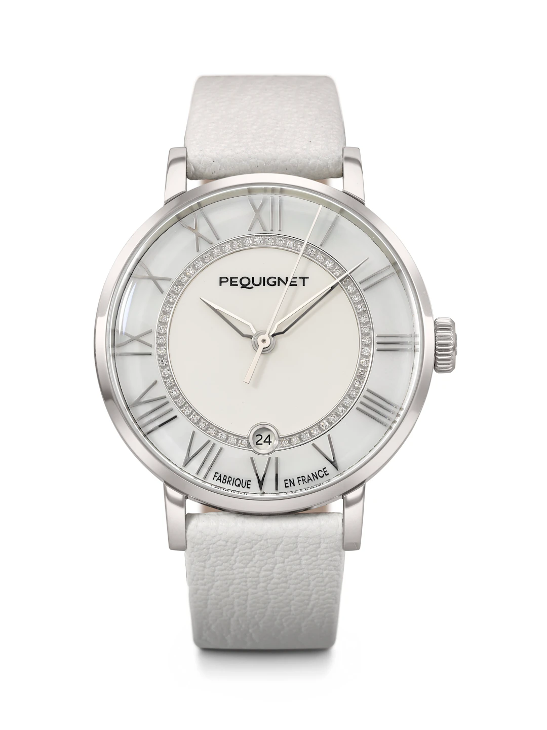 Pequignet. A Unique Stainless Steel and Diamond-Set Automatic Wristwatch