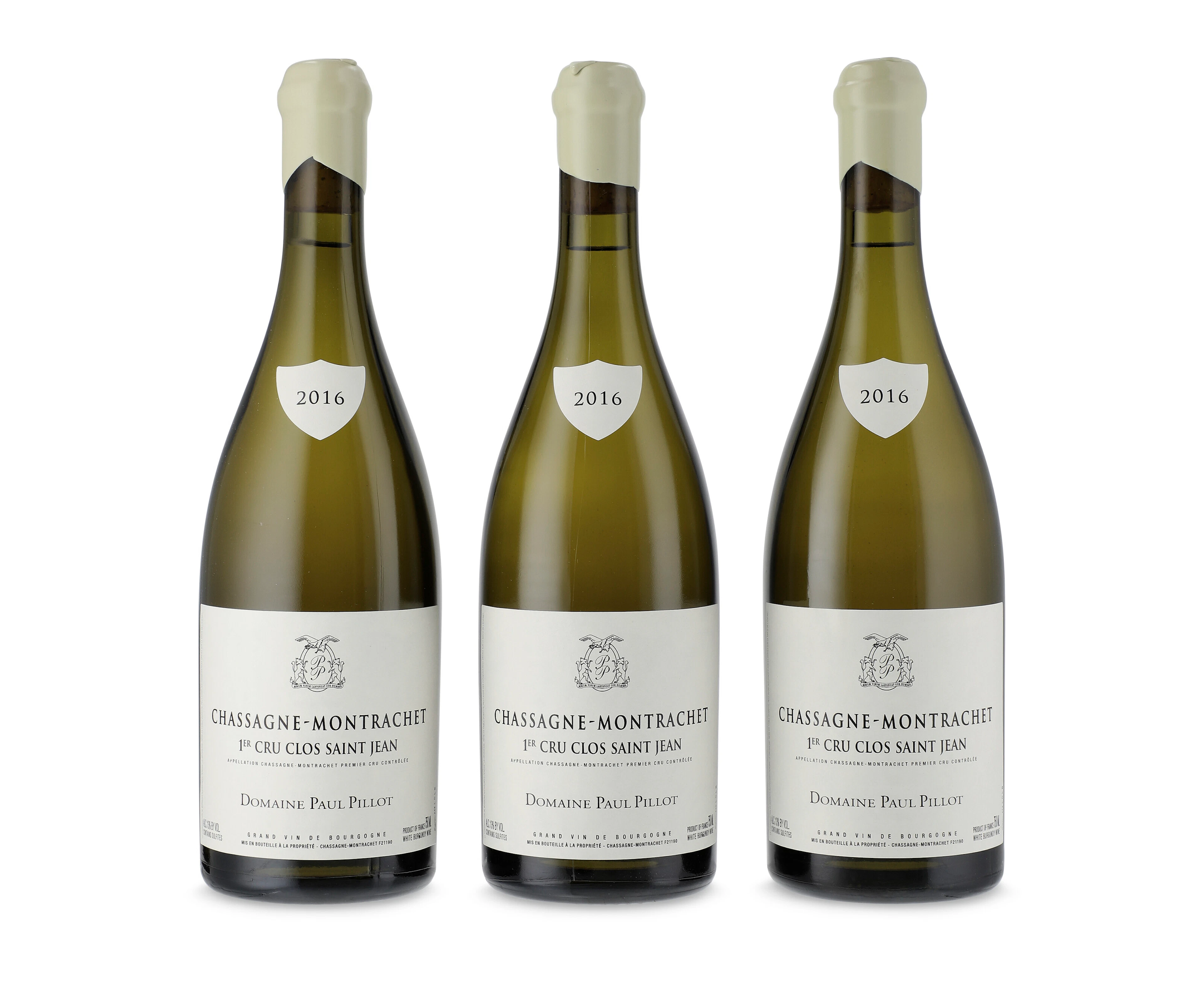 Mixed 2014 & 2016 Domaine Paul Pillot, Chassagne-Montrachet, Clos Saint-Jean