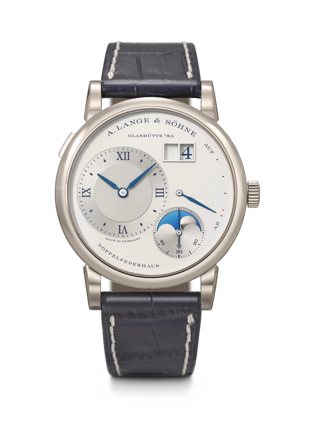 A. Lange & söhne. An Elegant 18K White Gold Limited Edition Wristwatch