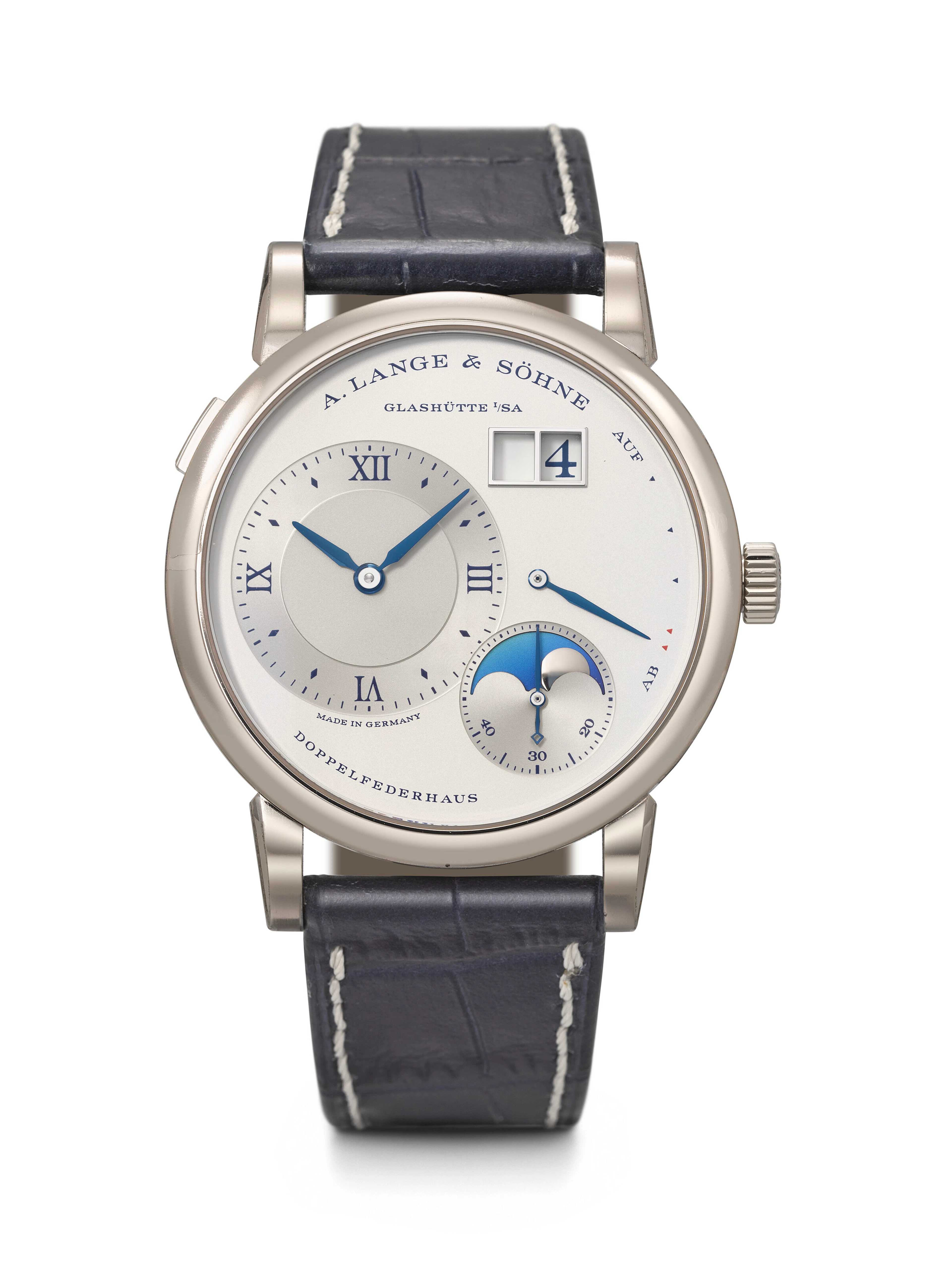 A. Lange & söhne. An Elegant 18K White Gold Limited Edition Wristwatch