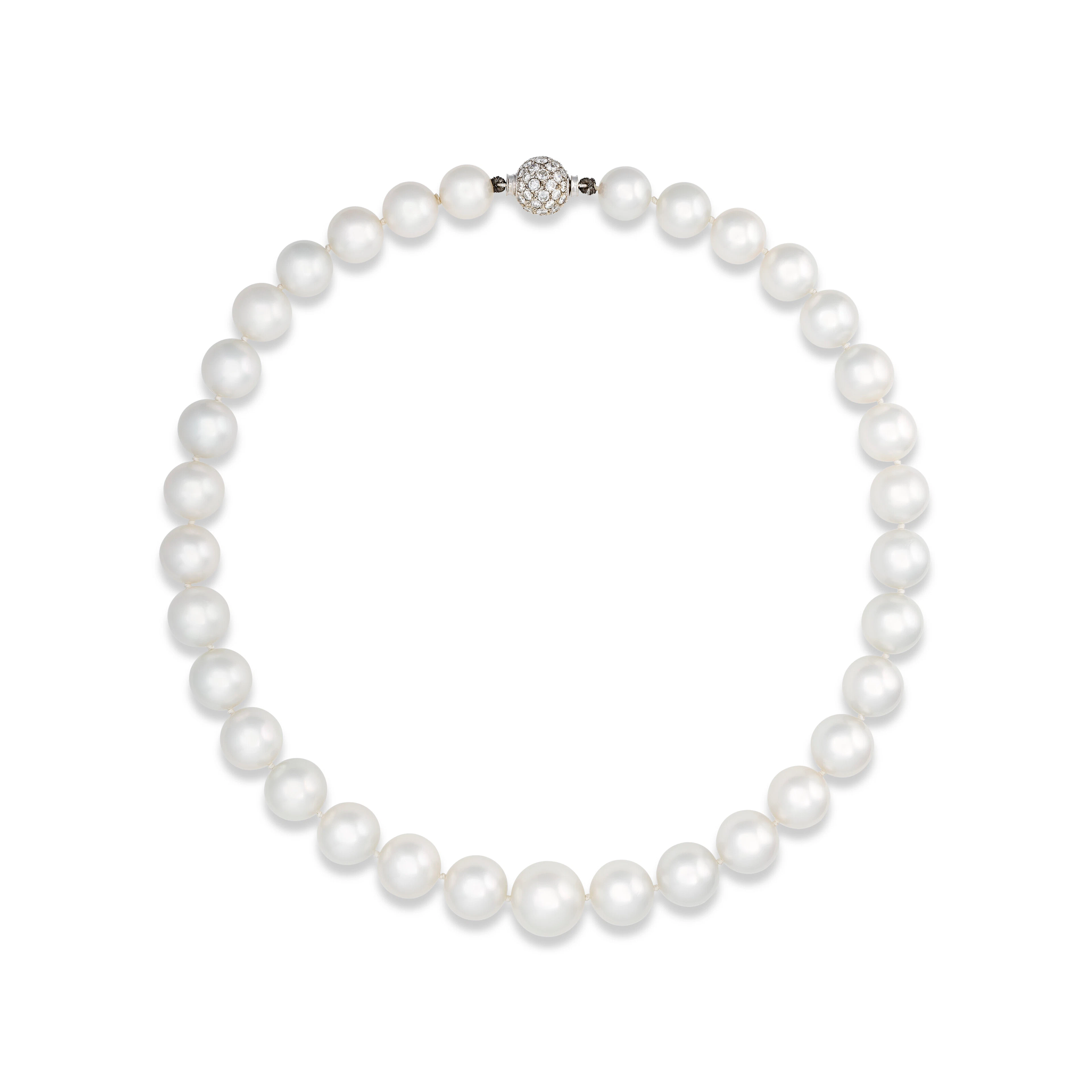 Cultured Pearl and Diamond Necklace