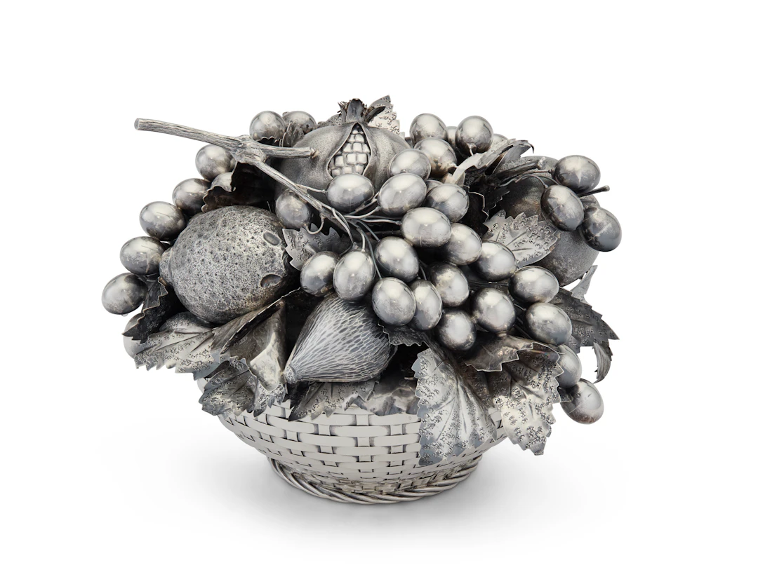 An Italian Silver Fruit Basket Centerpiece