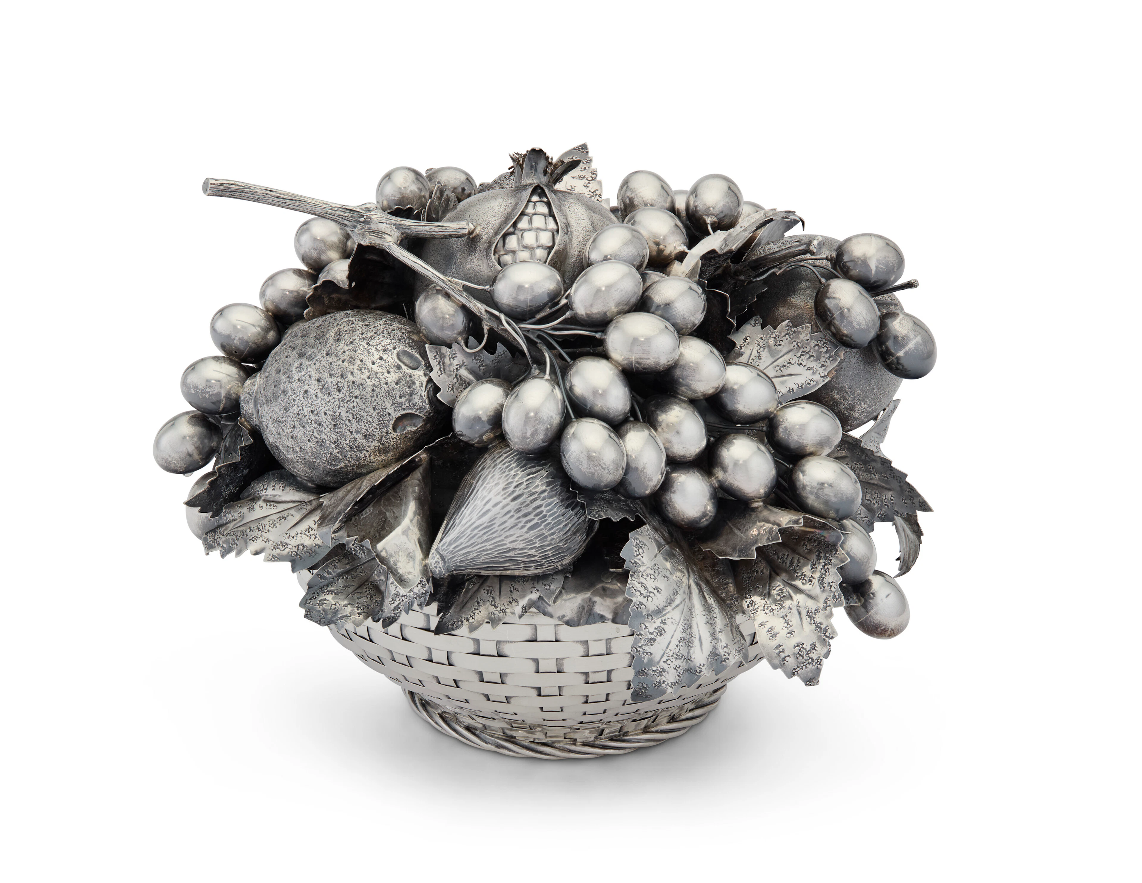 An Italian Silver Fruit Basket Centerpiece