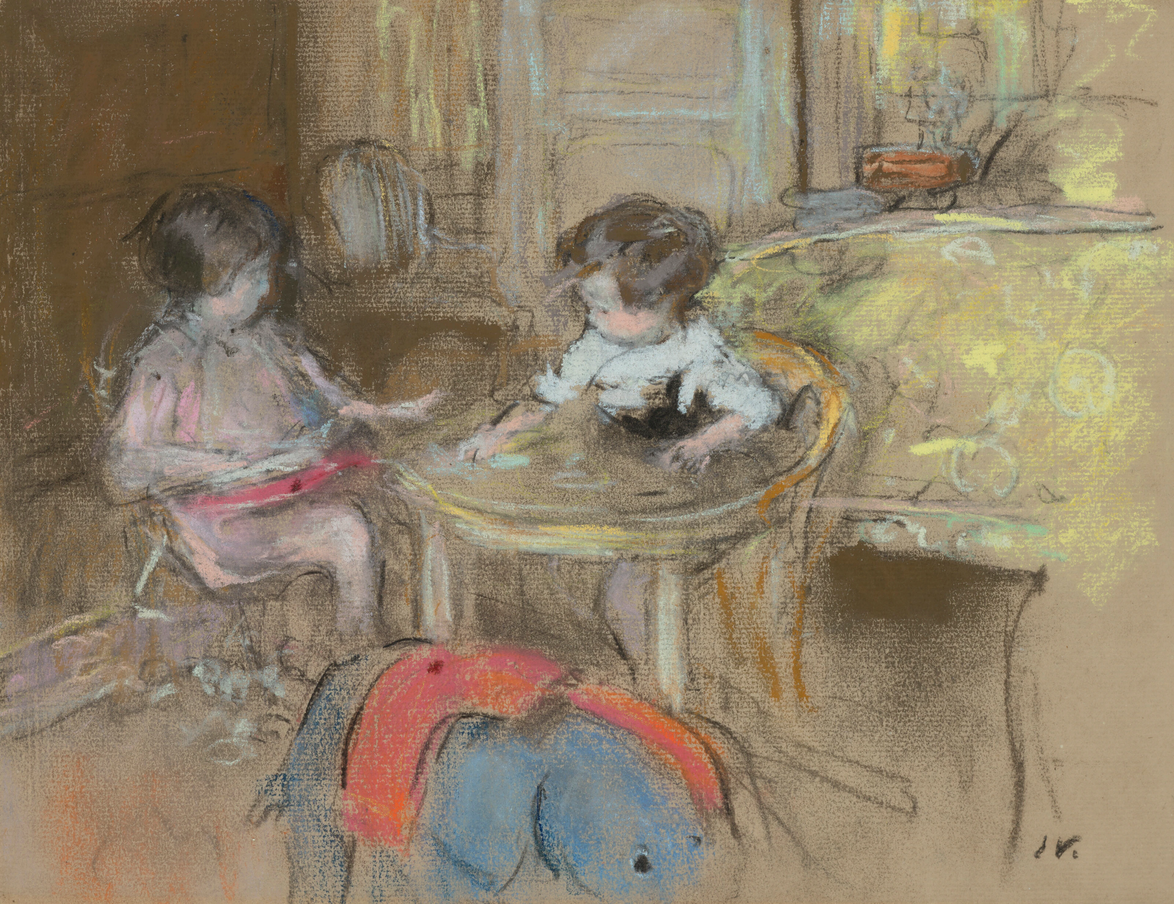 EDOUARD VUILLARD (1868-1940) Les enfants Weil au salon (Etude pour