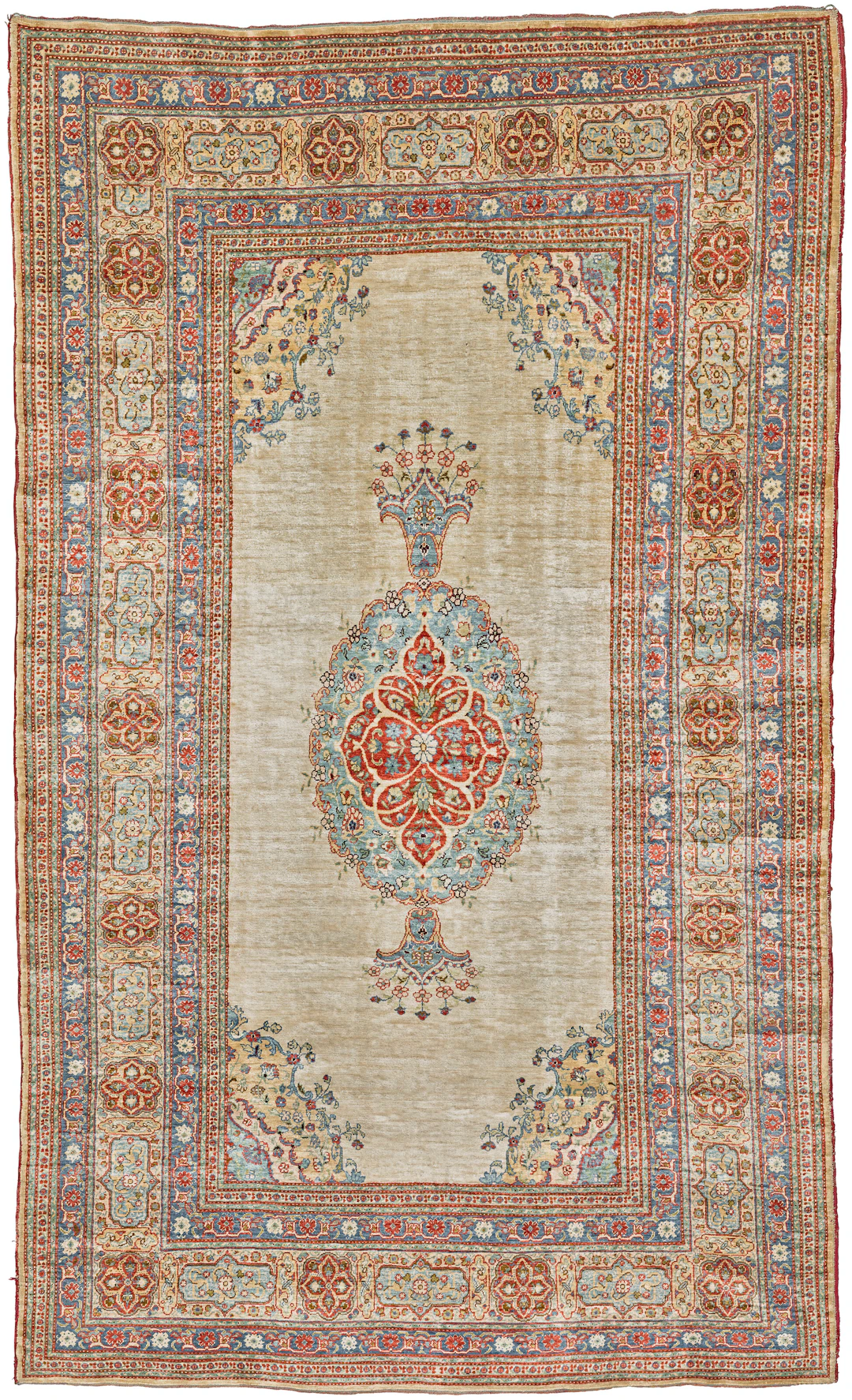 A Silk Feshane Rug