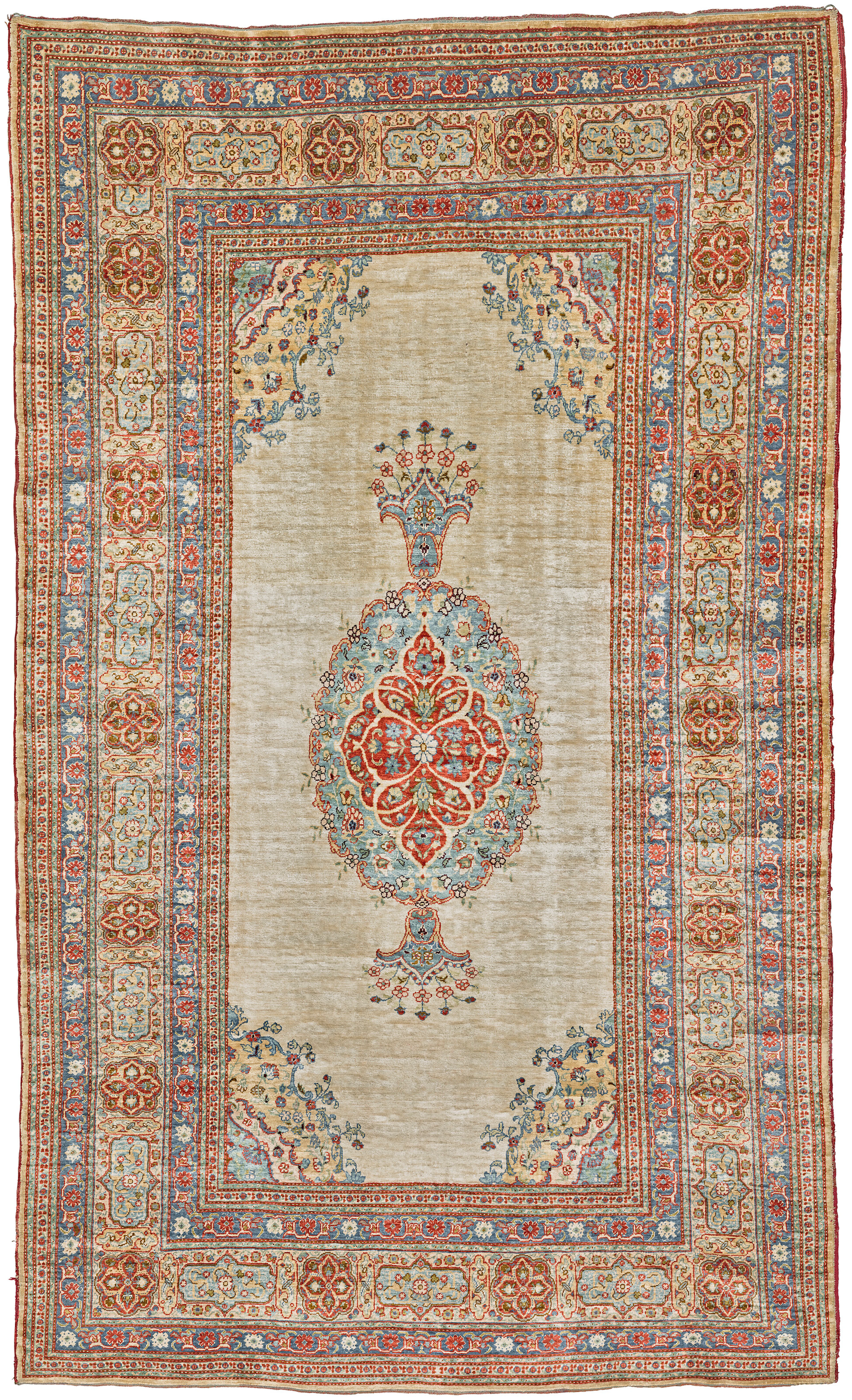 A Silk Feshane Rug