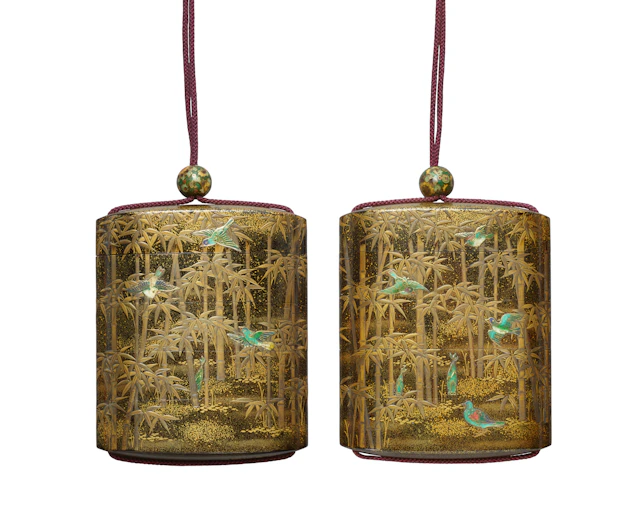 A Gold Lacquer Four-Case Inro