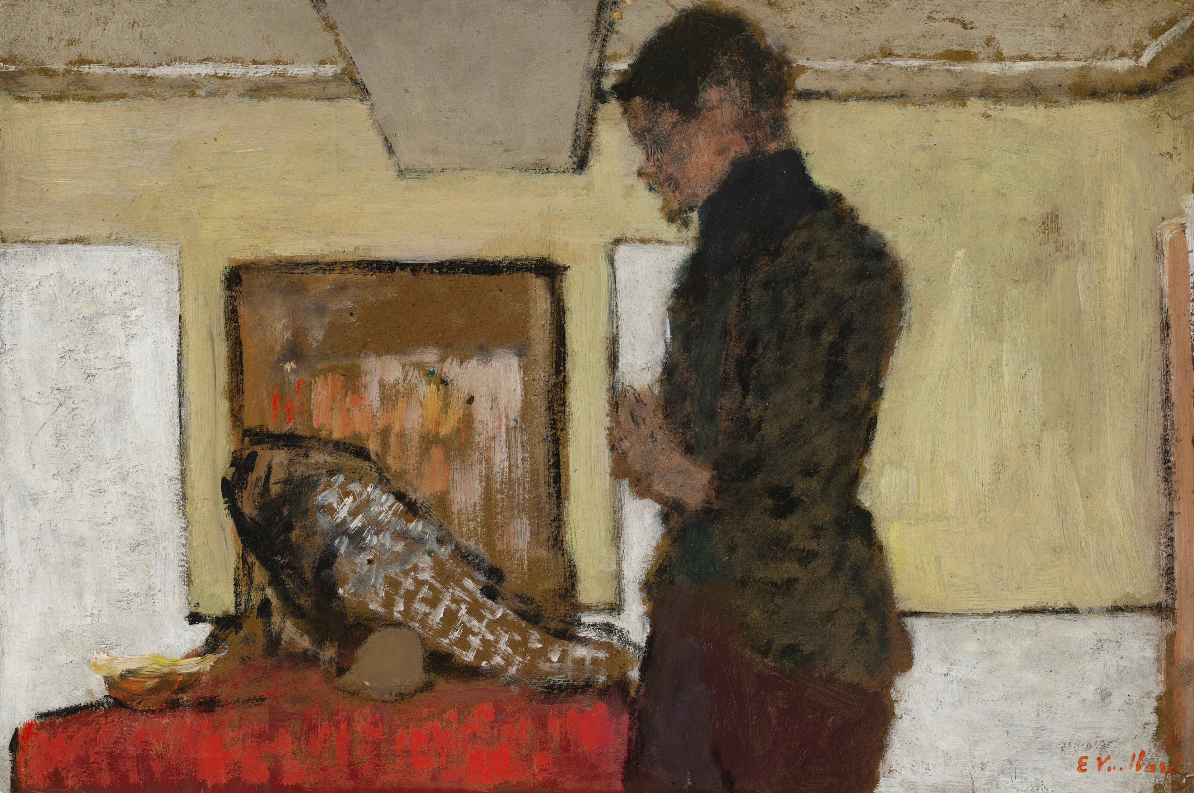 EDOUARD VUILLARD (1868-1940) Le peintre Maximilien Luce dans son atelier