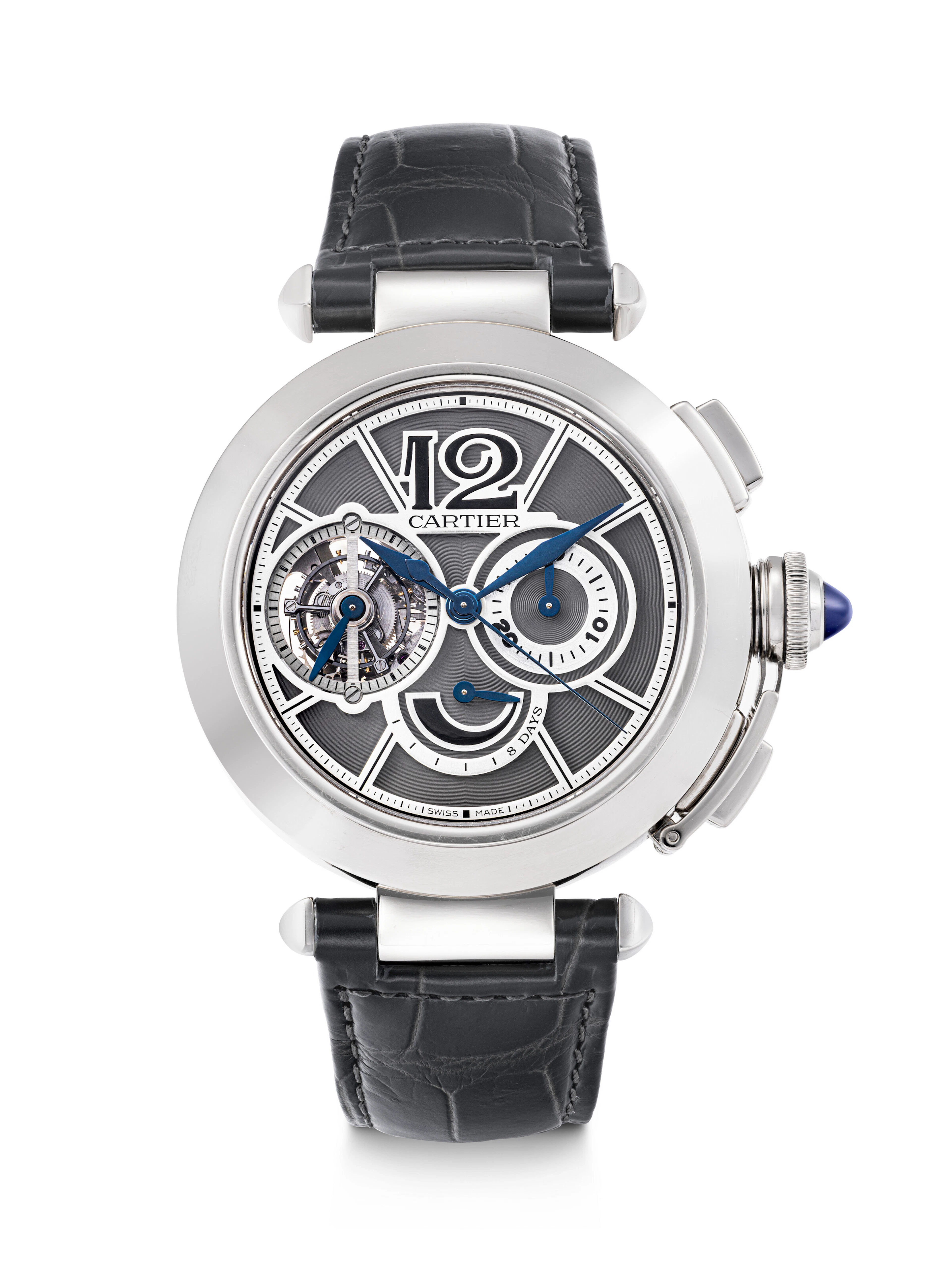Cartier. A Rare 18K White Gold Limited Edition Tourbillon...