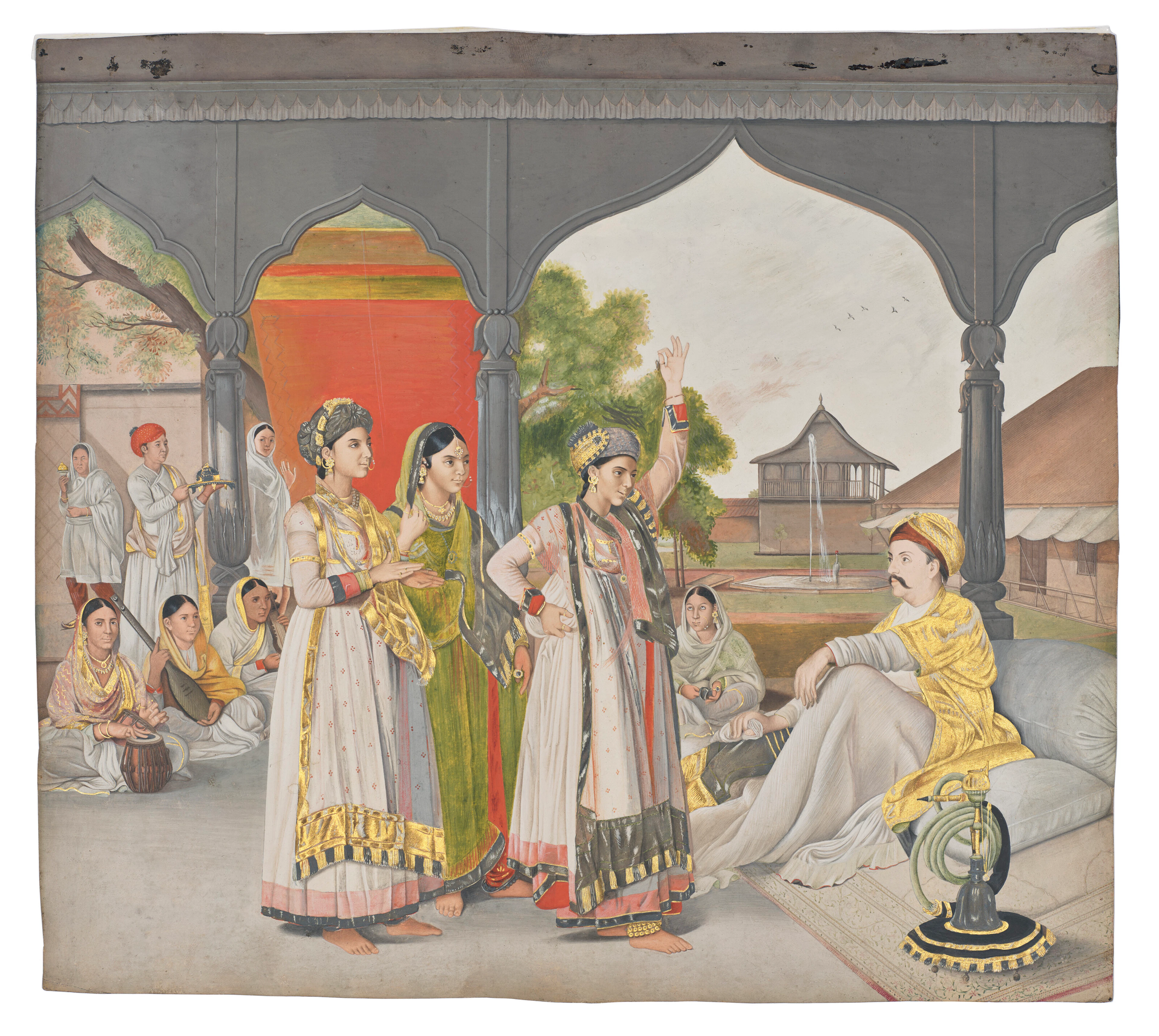 COLONEL POLIER WATCHING A NAUTCH