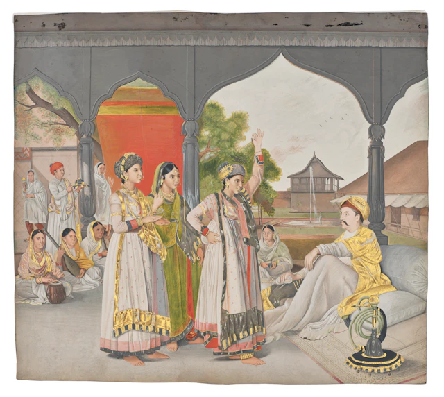 COLONEL POLIER WATCHING A NAUTCH