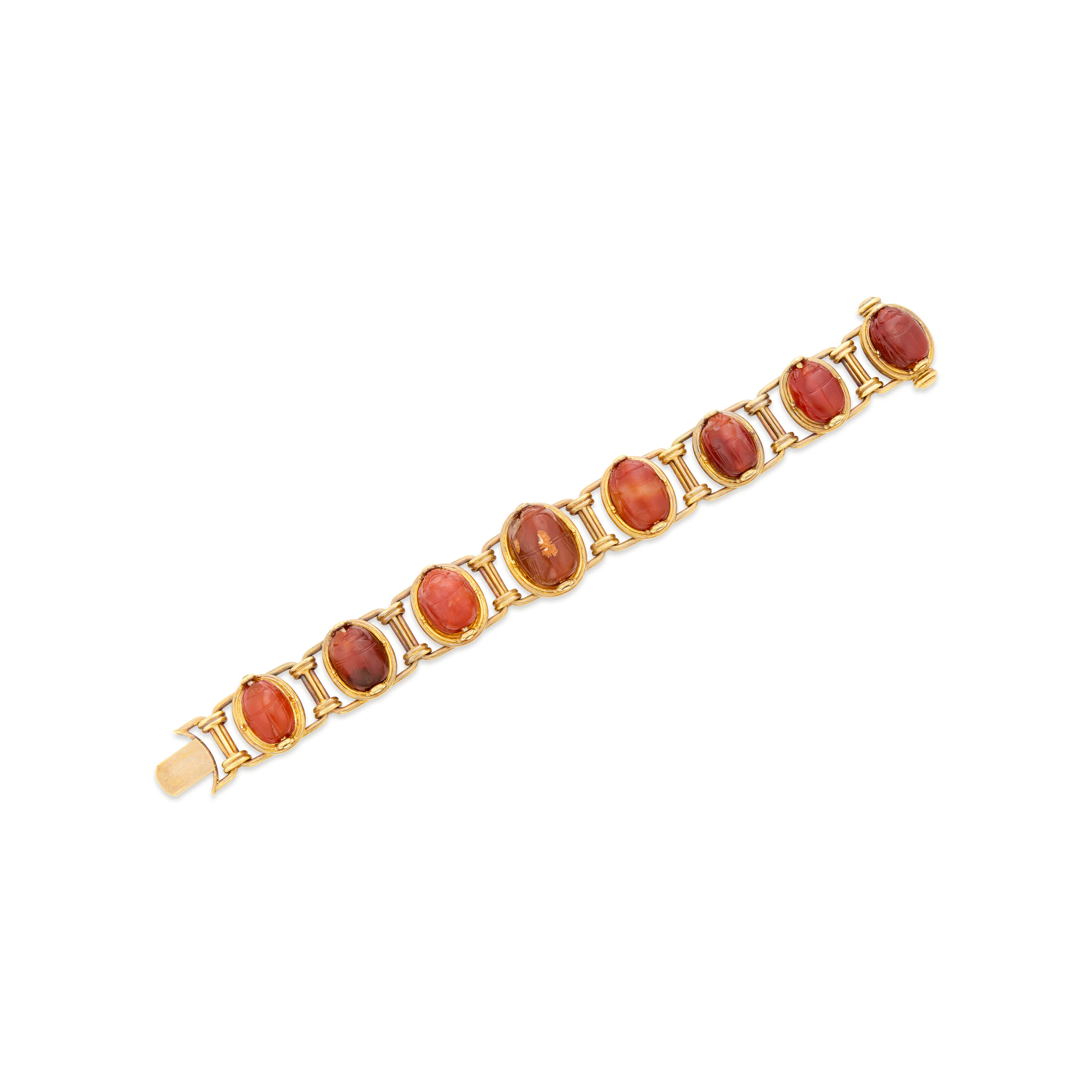 Castellani Antique Carnelian and Gold Bracelet