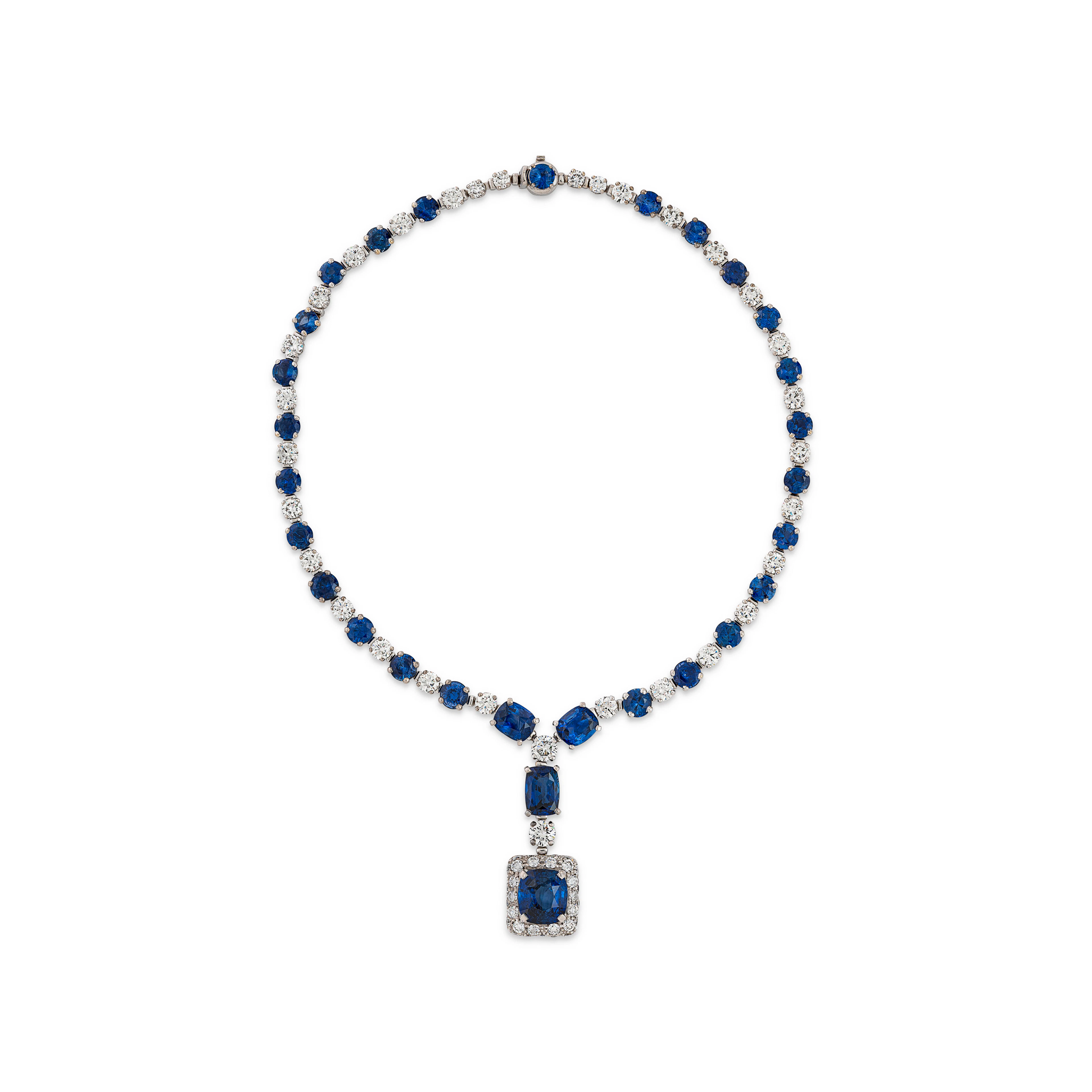 BULGARI SAPPHIRE AND DIAMOND NECKLACE