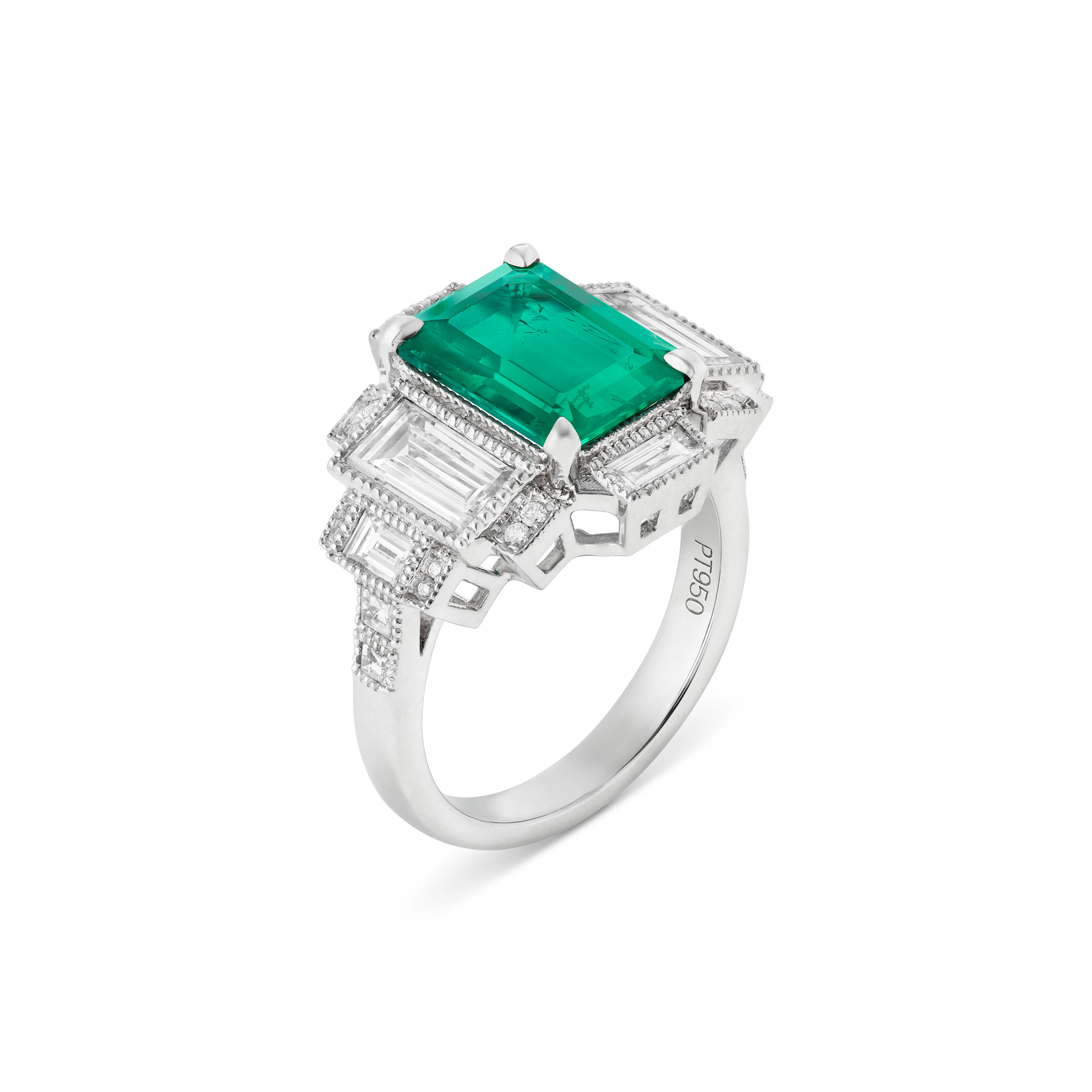 Emerald and Diamond Ring
