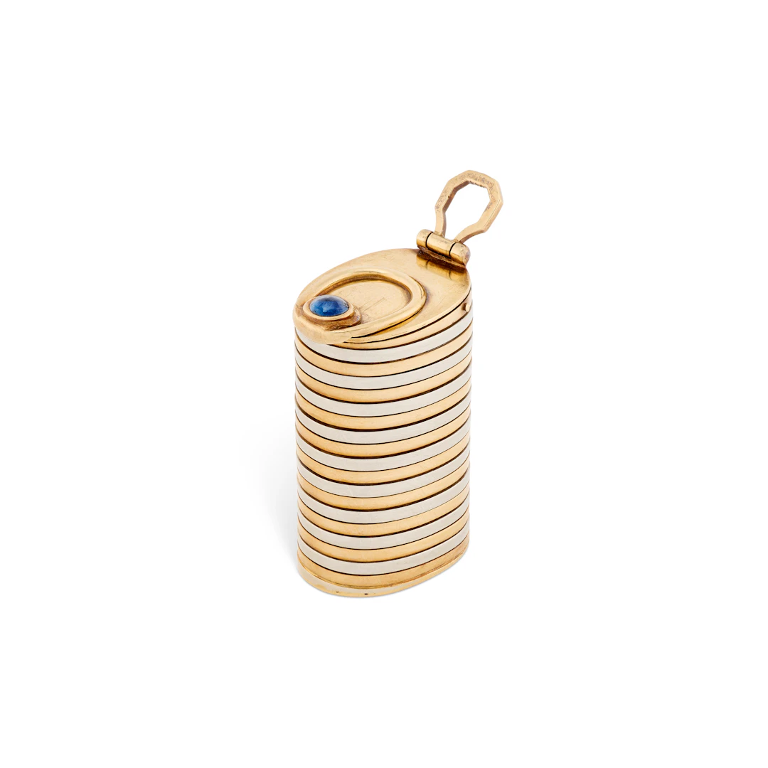 Bulgari Sapphire and Gold Pill Box
