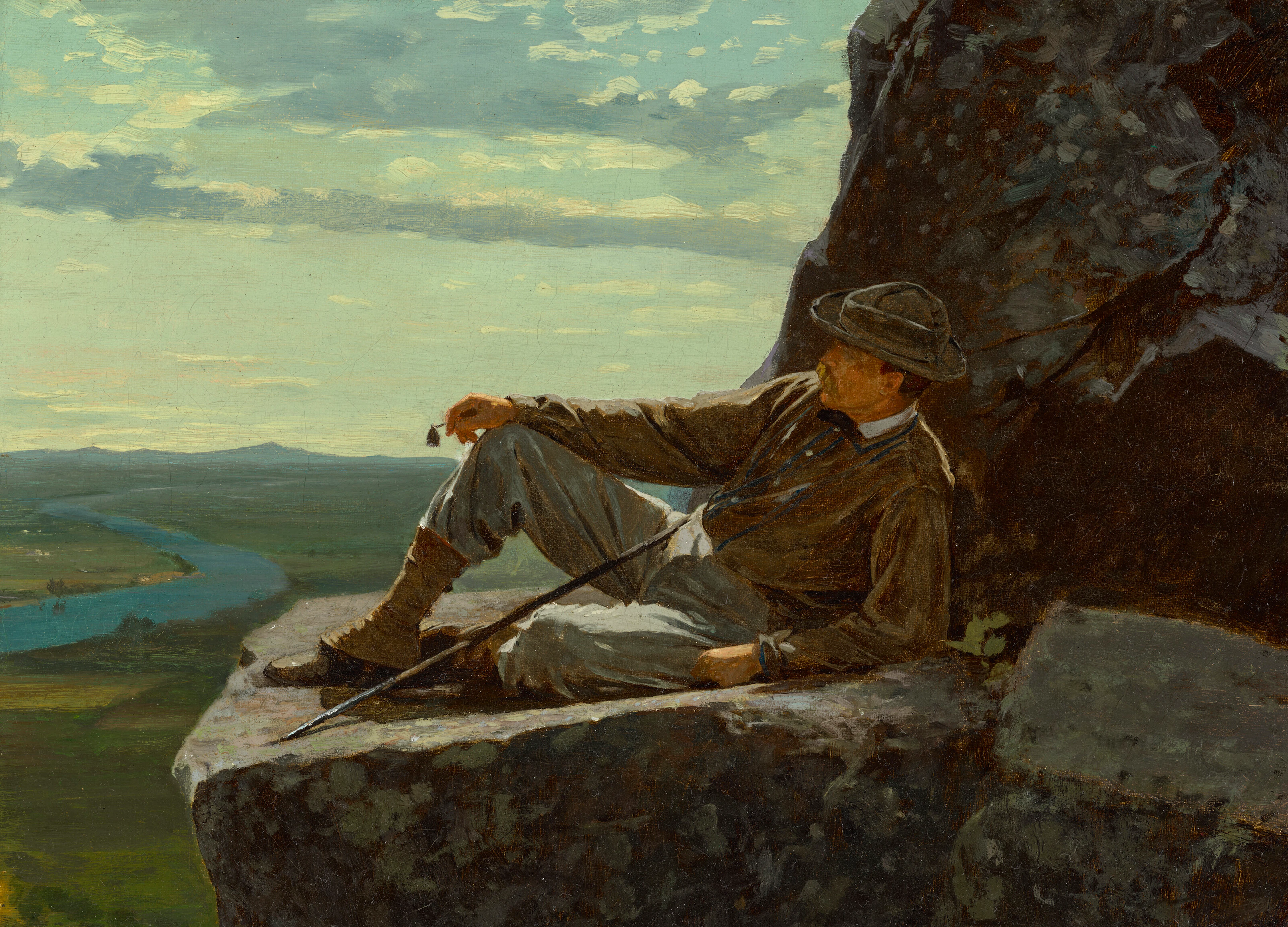WINSLOW HOMER (1836-1910) A Mountain Climber Resting