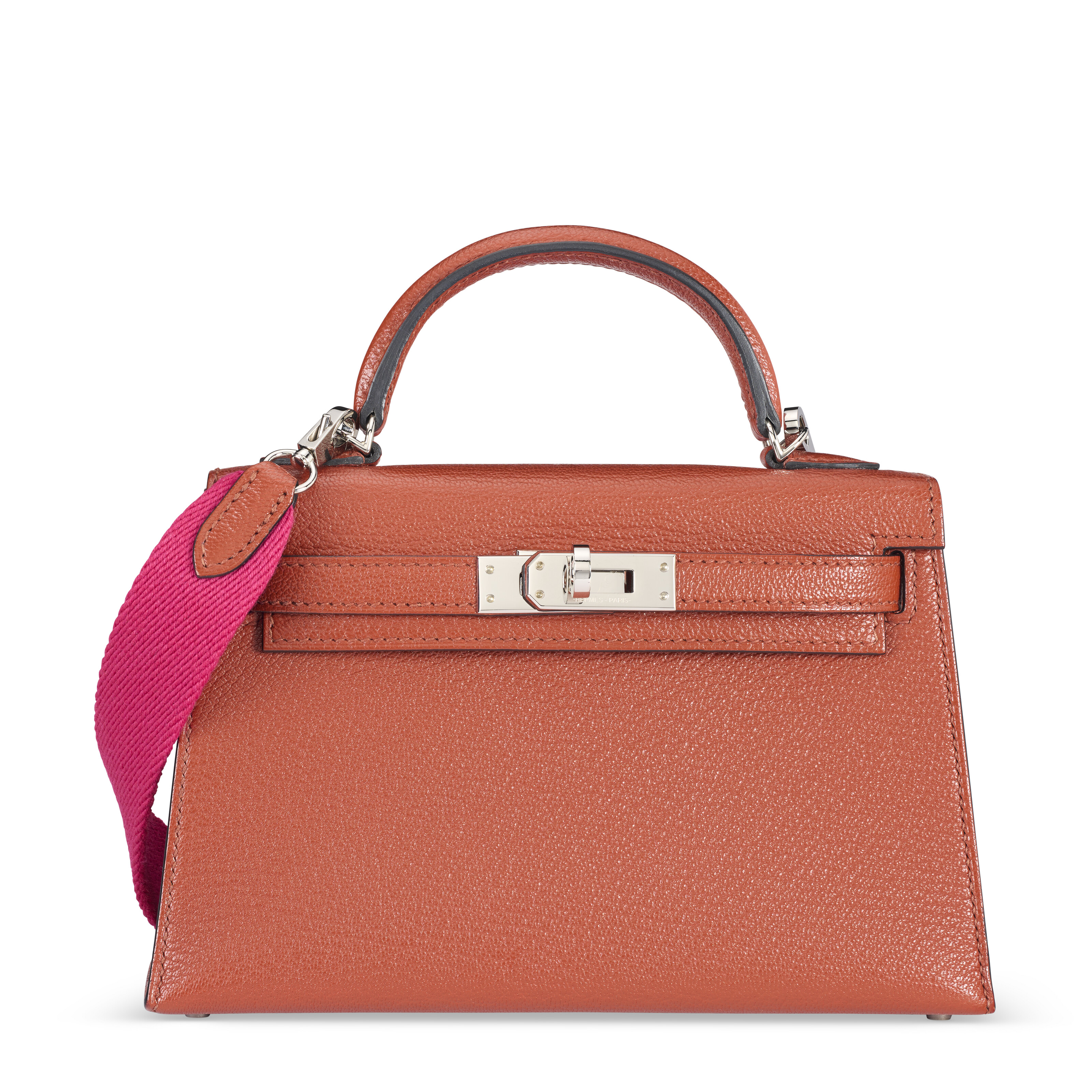 A Cuivre Chèvre Leather Mini Kelly Sellier 20 Ii with Palladium Hardware