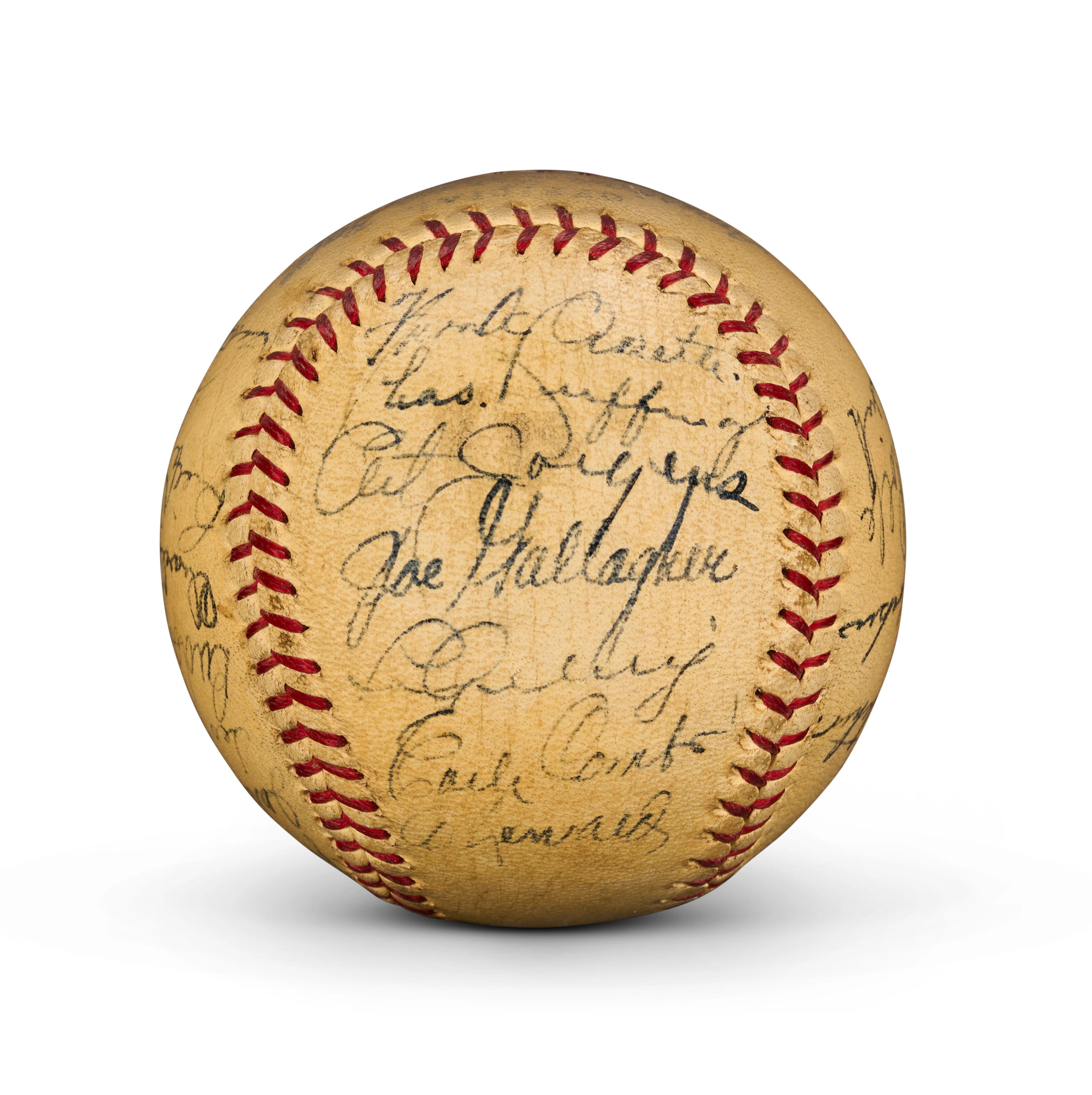 NEW YORK YANKEES WORLD SERIES CHAMPIONS TEAM SIGNED BASEBALL WITH