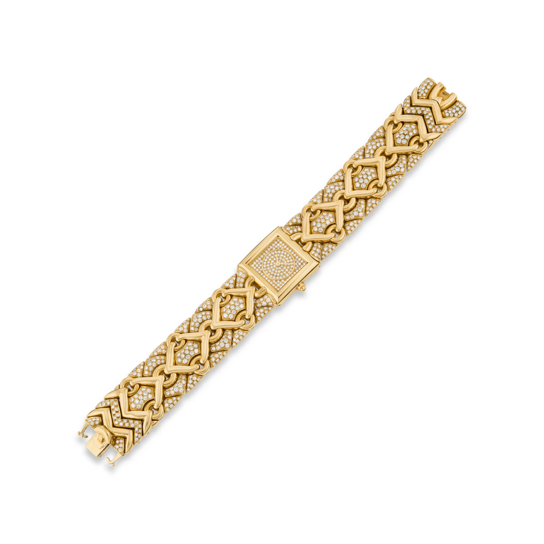 Bulgari Diamond and Gold 'Trika' Wristwatch
