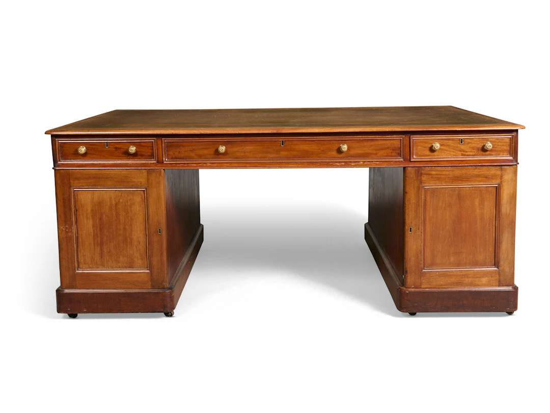 An Early Victorian Mahogany Partners Desk