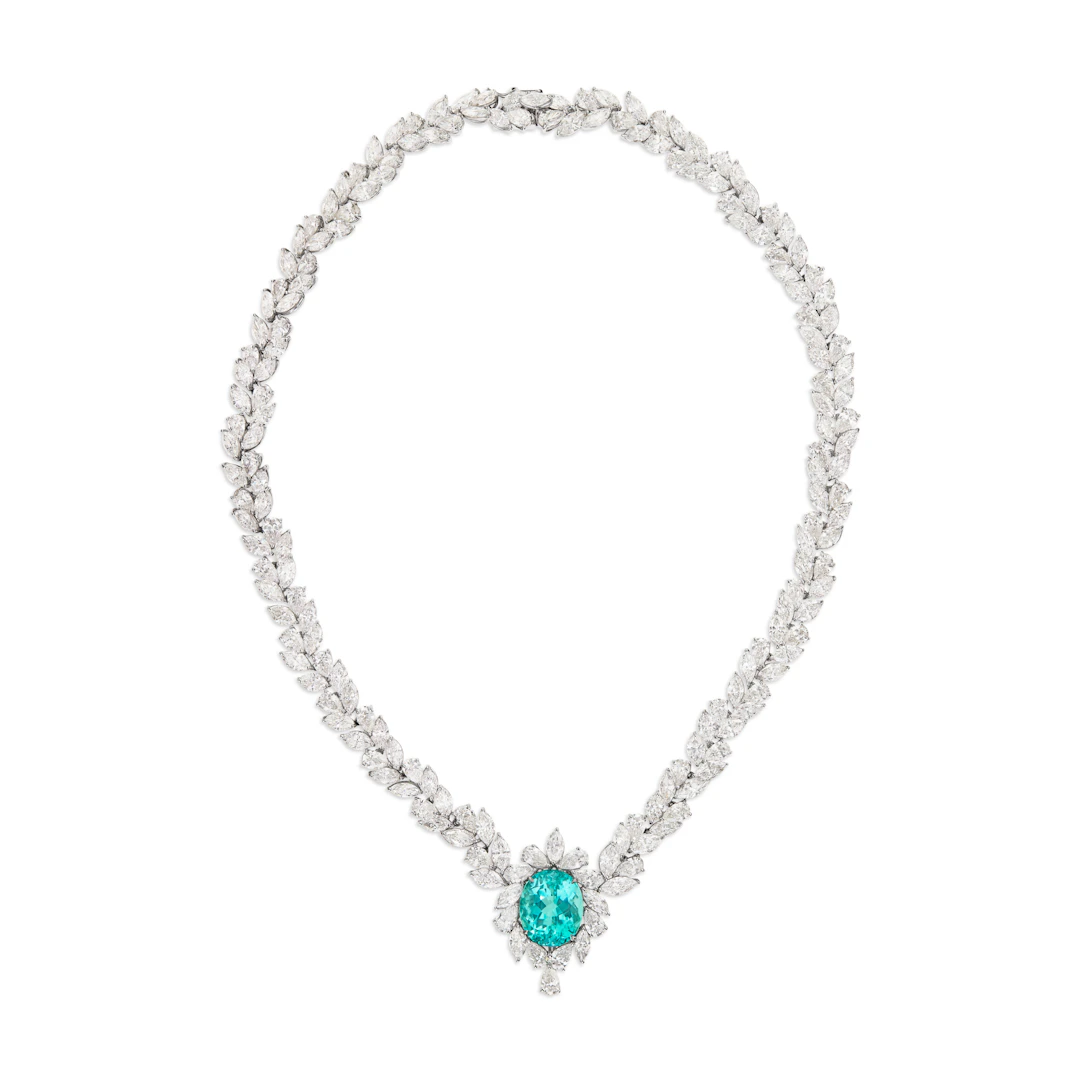 Tourmaline and Diamond Necklace