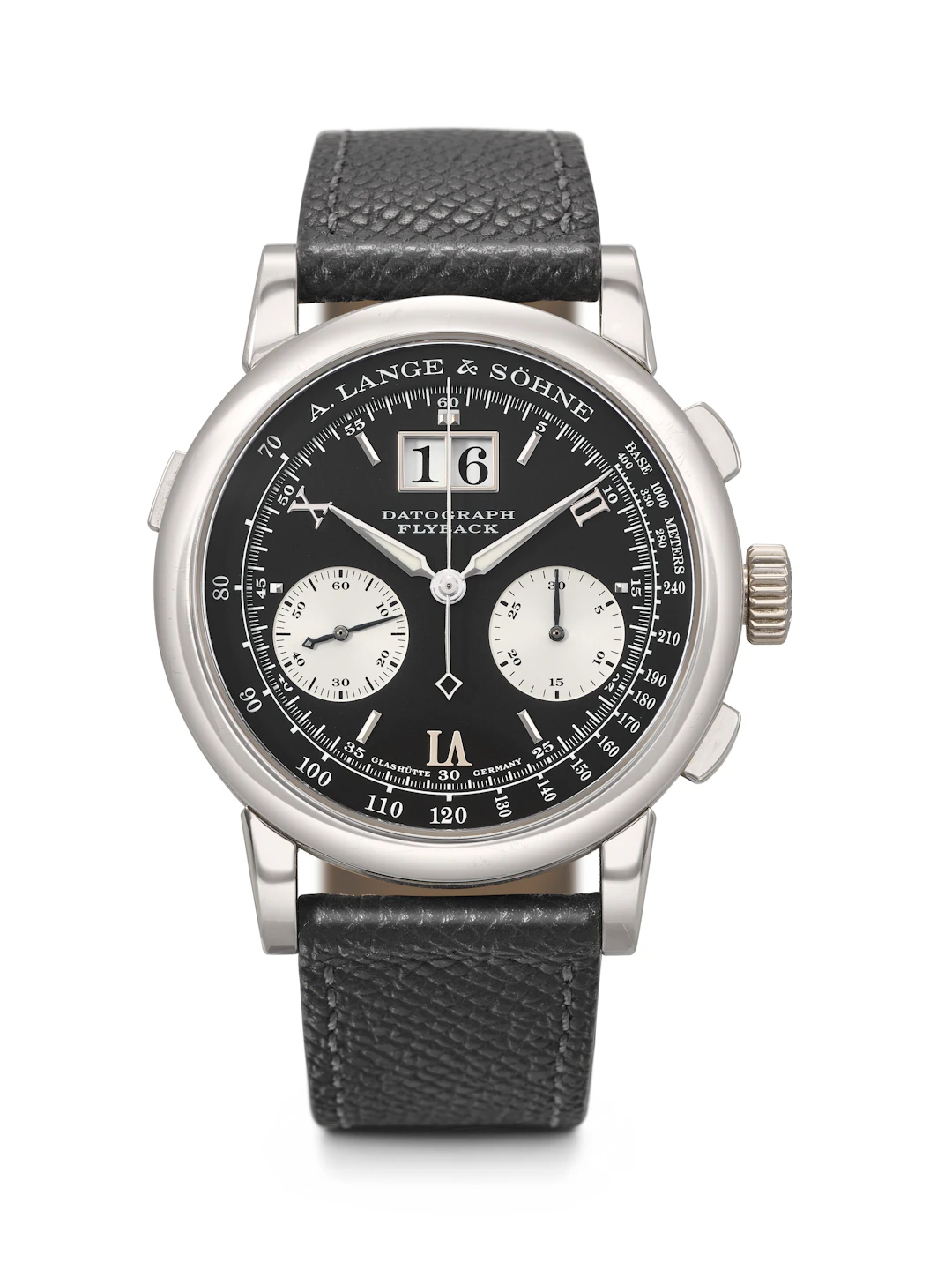 A. Lange & söhne. A Rare and Impressive Platinum Flyback Chronograph