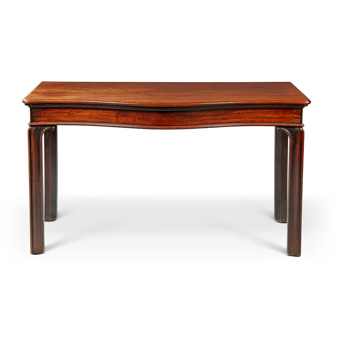 A George Ii Mahogany Serpentine Serving Table