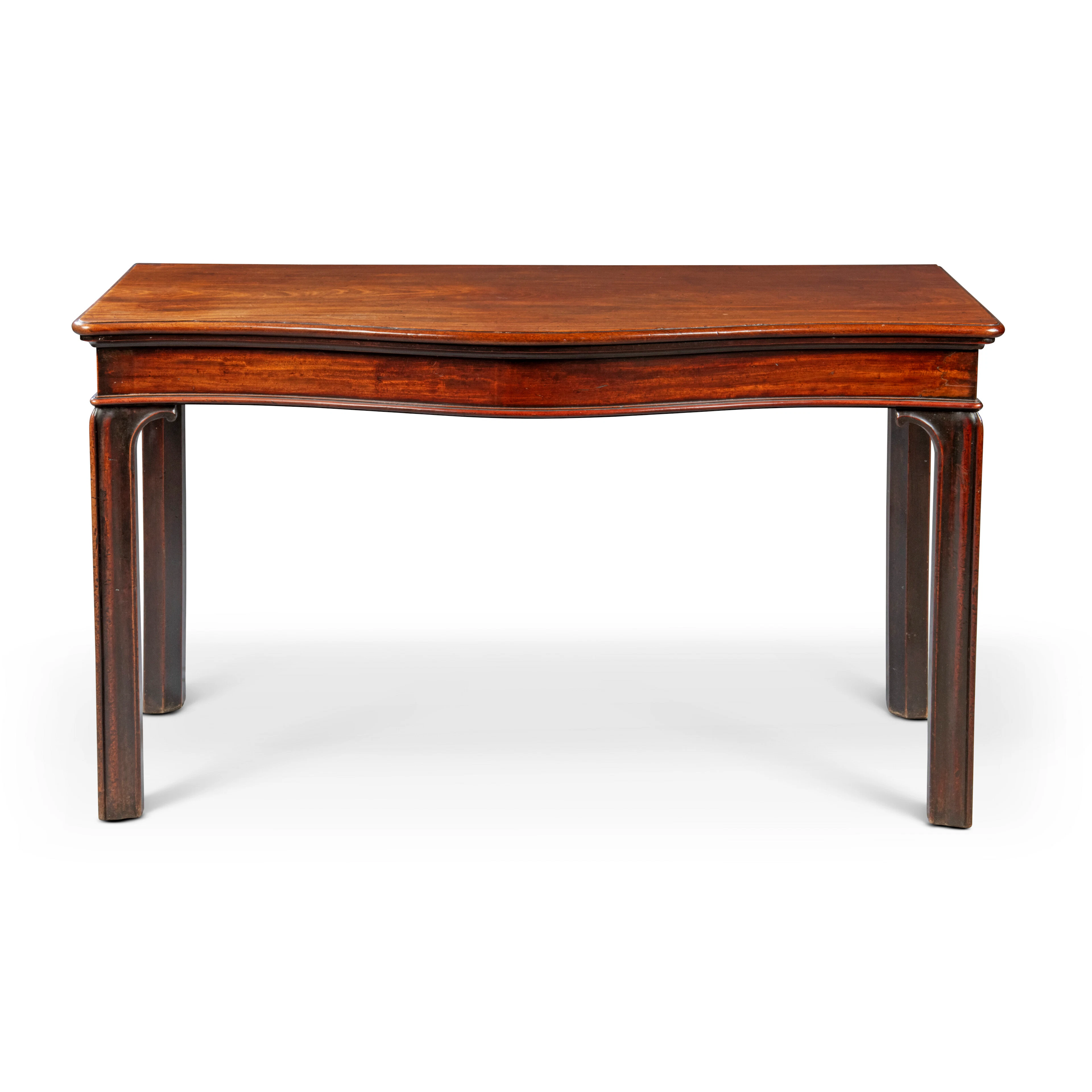 A George Ii Mahogany Serpentine Serving Table