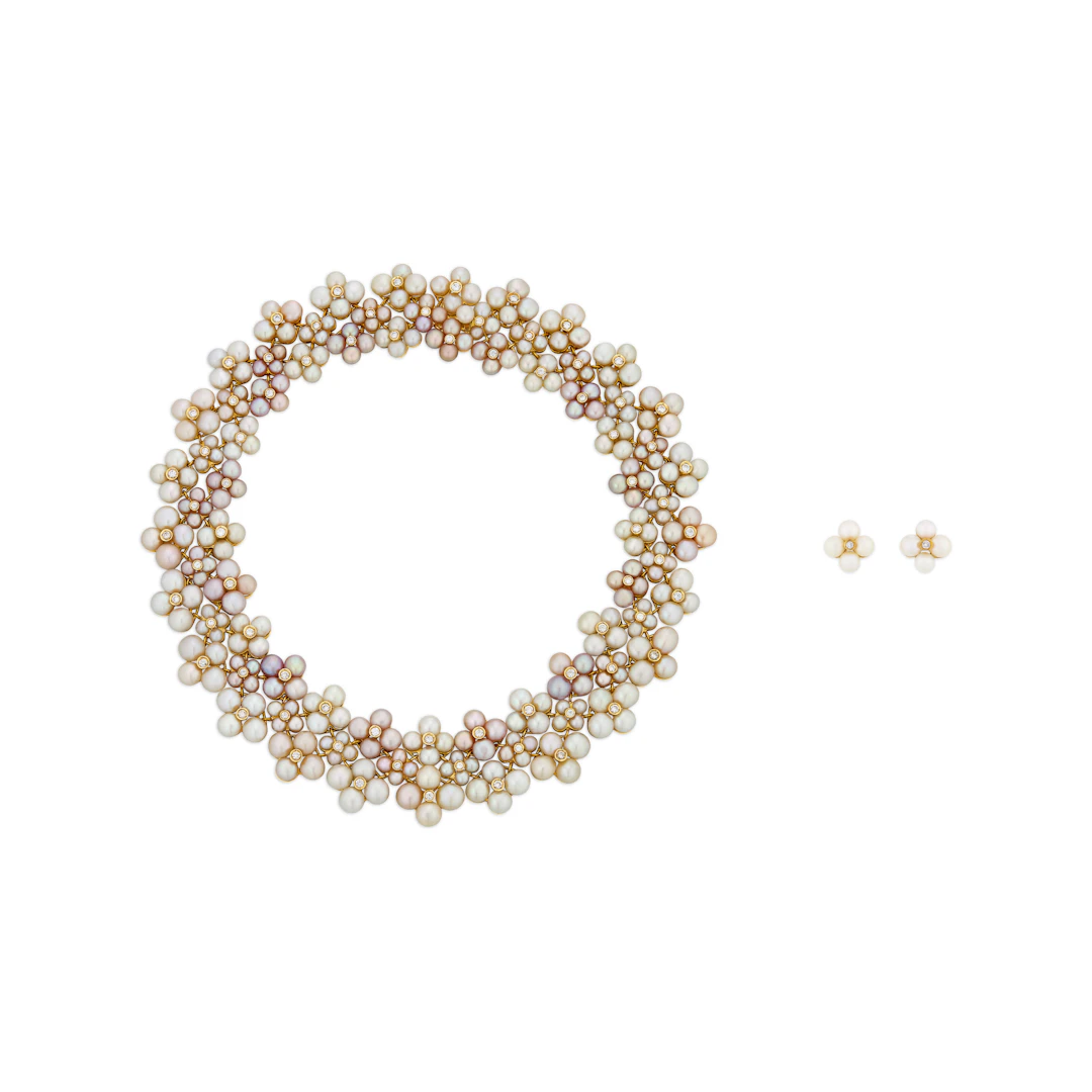 Chantecler Cultured Pearl and Diamond Necklace