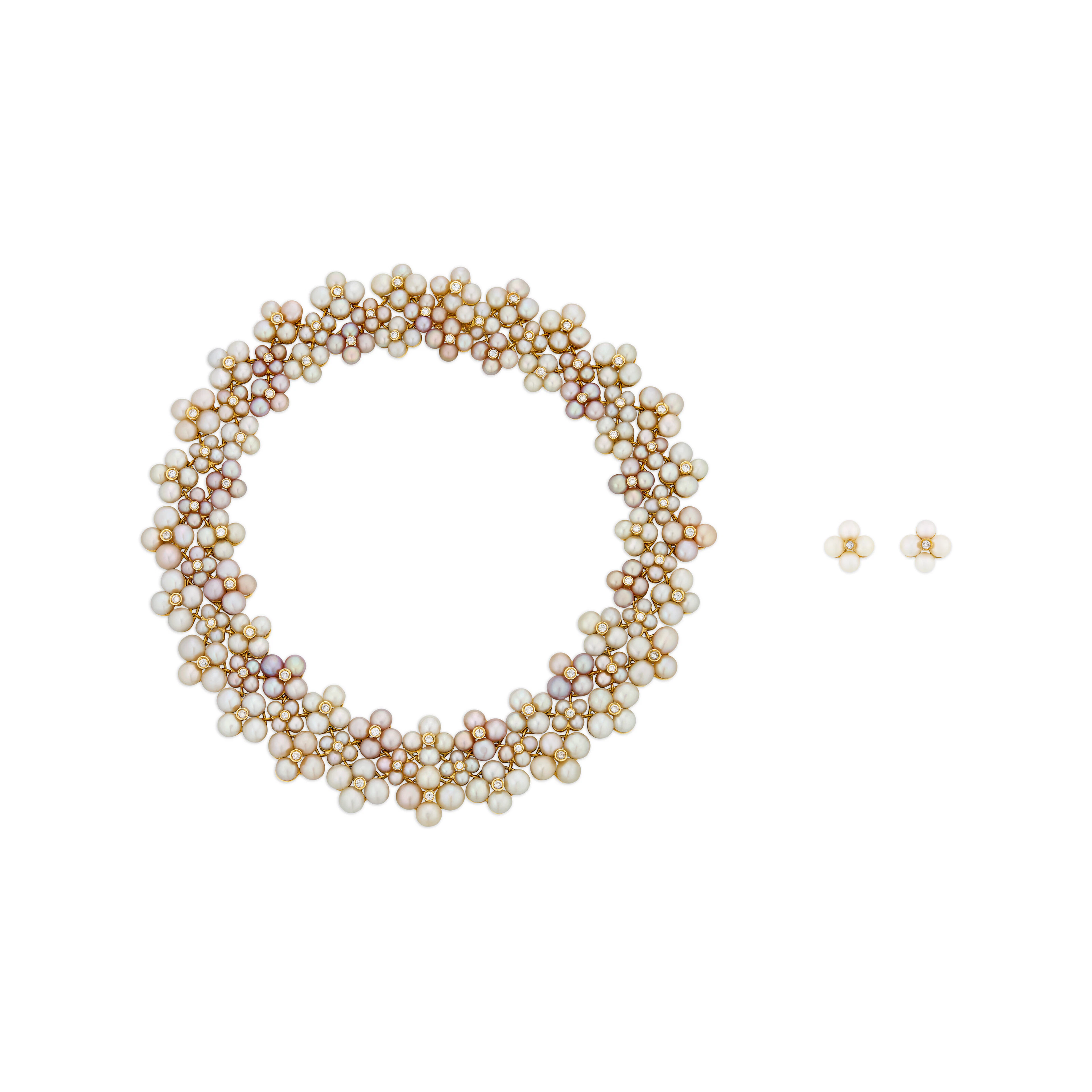 Chantecler Cultured Pearl and Diamond Necklace