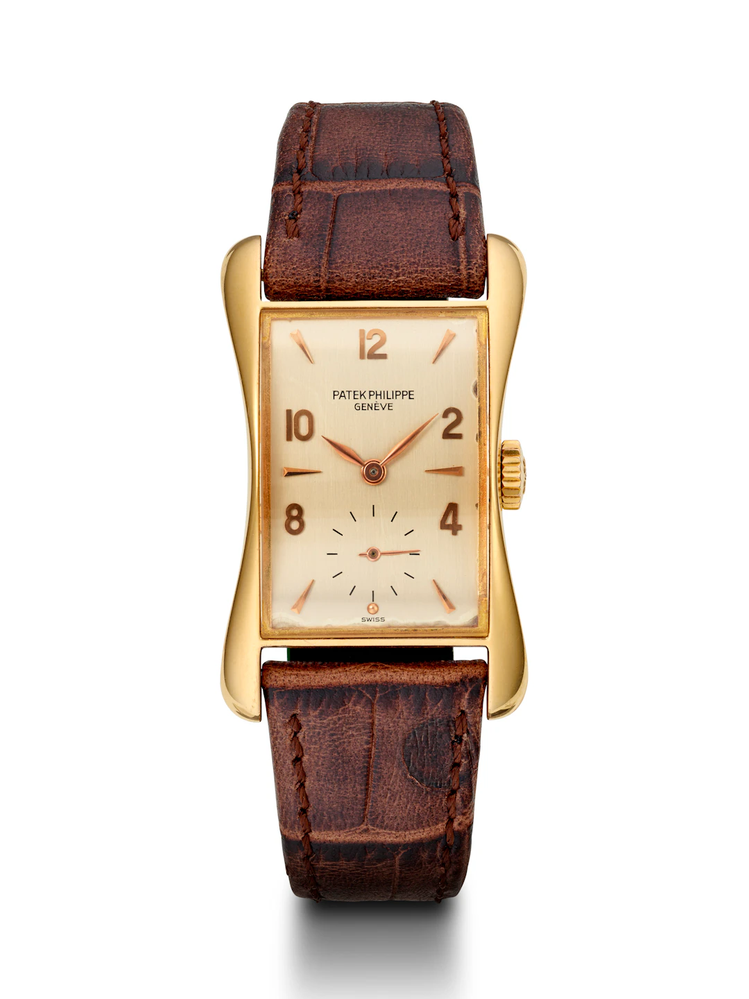 Patek Philippe, Pink Gold Rectangular Wristwatch, Ref. 2442