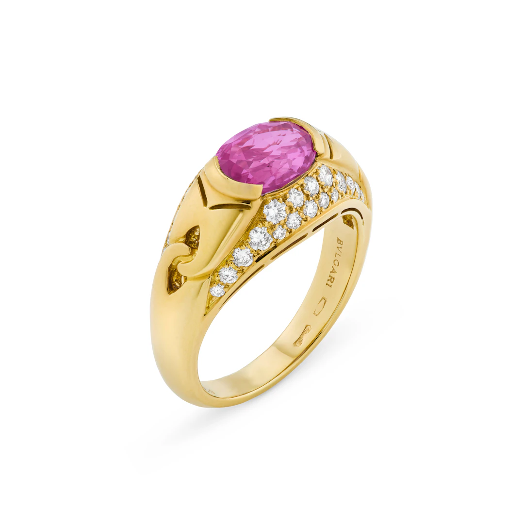Bulgari Colored Sapphire and Diamond Ring