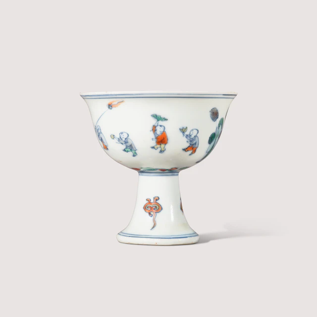 A Small Doucai ‘Boys’ Stem Cup