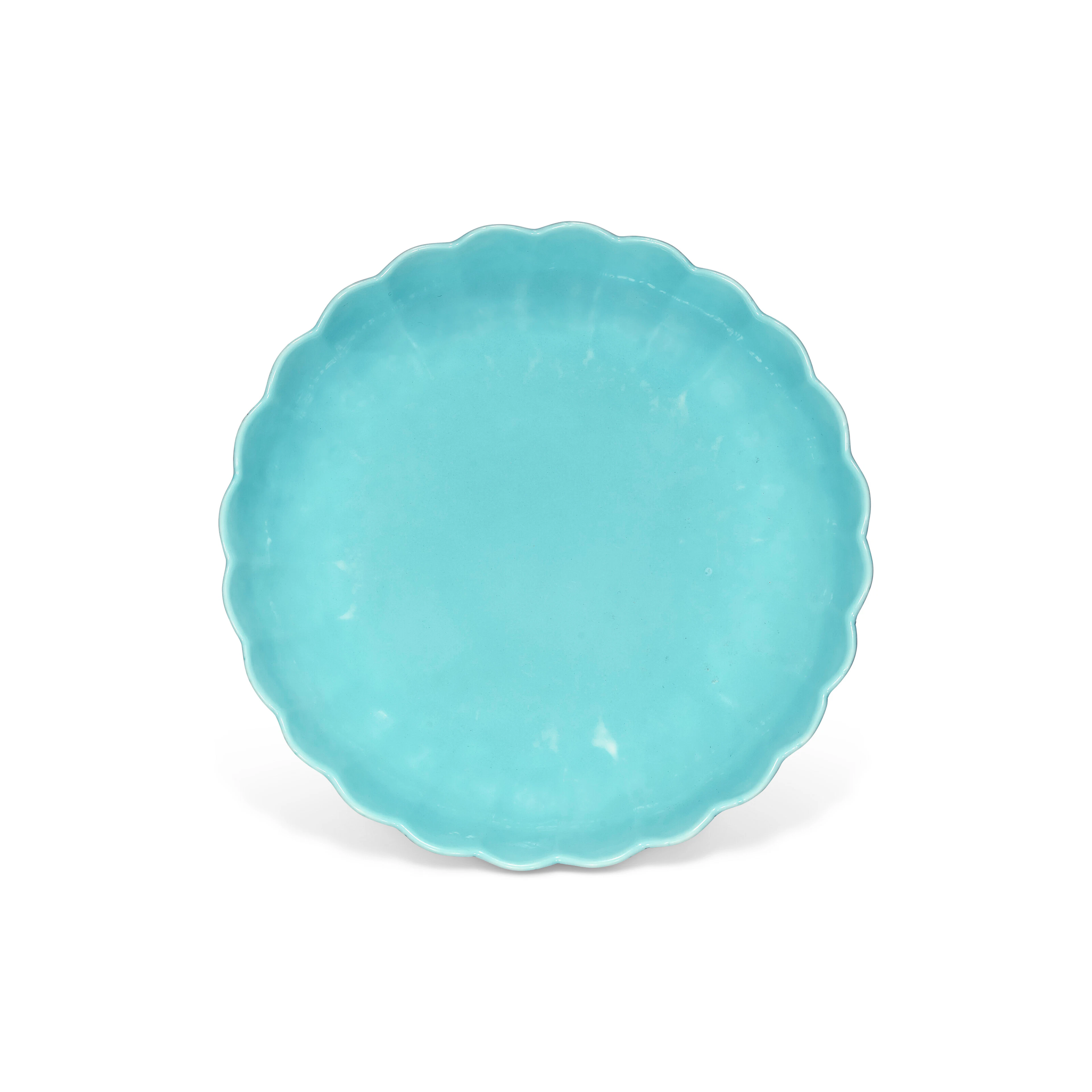 A Rare Turquoise-Enamelled 'Chrysanthemum' Dish